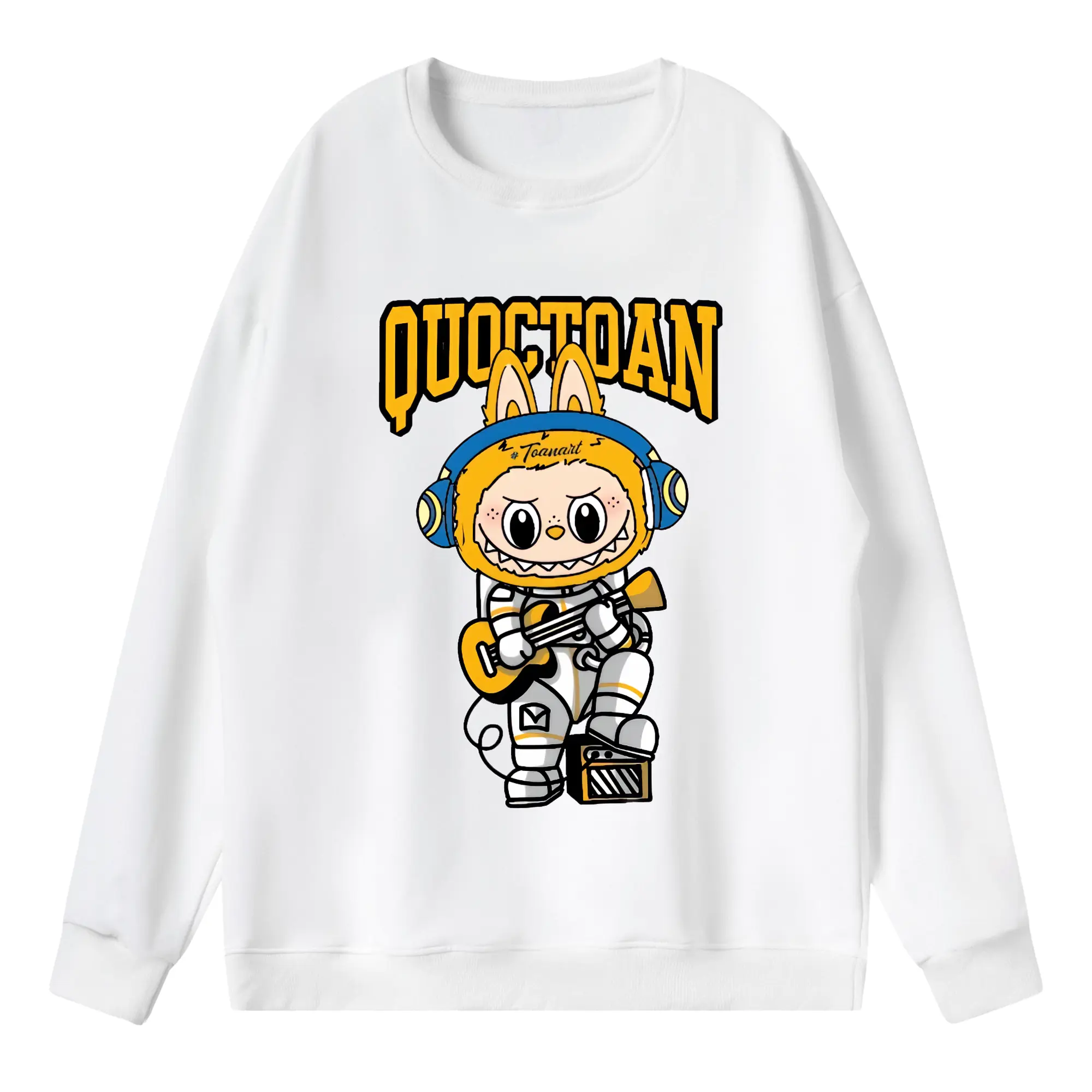 ラブブ グッズ ジモモ - 薄手 クルーネック スウェット 裏毛260g · ポリエステル 春秋向け カジュアル 男女兼用 · トレーナー デイリー スポーツ 散歩に最適