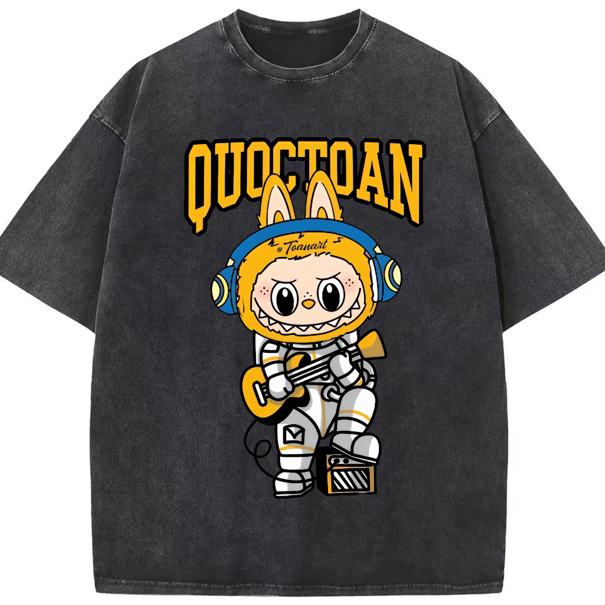 ラブブ グッズ ジモモ - 綿100％ ヴィンテージ風 半袖Tシャツ ・ フロントプリント ・ 柔らか肌触り ・ 通気性 快適 ・ スポーツ カジュアル 外出用