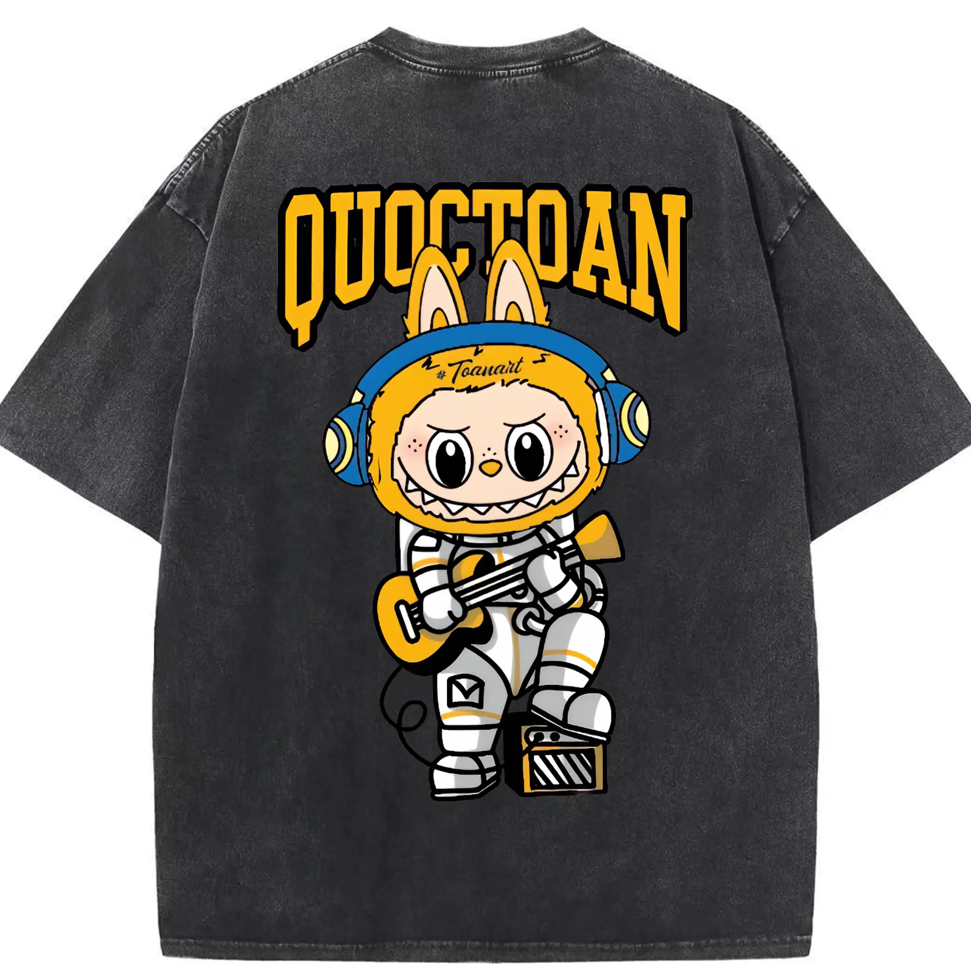 ラブブ グッズ ジモモ - 綿100％ ヴィンテージ風 半袖Tシャツ ・ 背面プリント ・ 柔らか肌触り ・ 通気性 快適 ・ スポーツ カジュアル 外出用