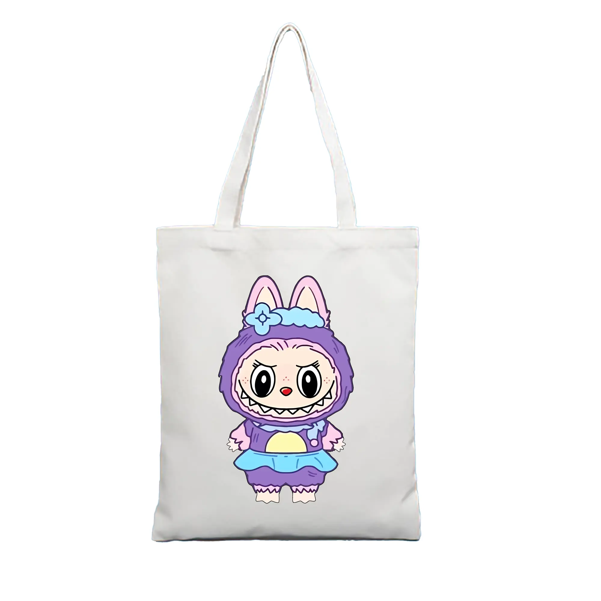 ラブブ グッズ ジモモ - 縦型キャンバス手提げバッグ（トートバッグ） ・ キャンバス素材 ・ ショッピング用 ・ 軽量 丈夫 お手入れ簡単