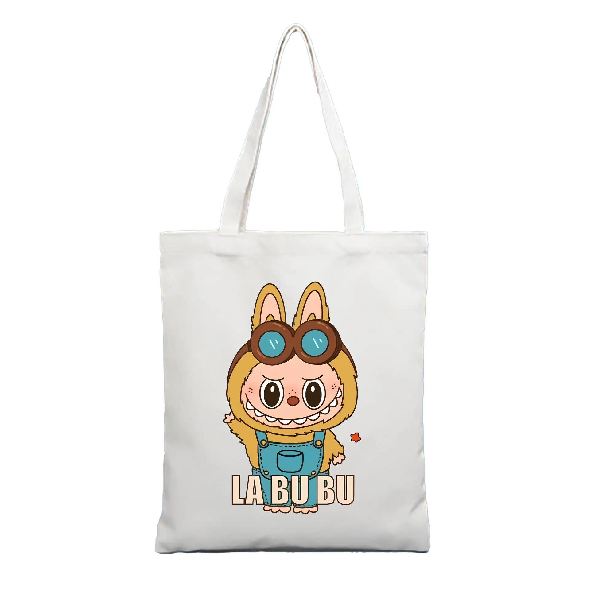 ラブブ グッズ ジモモ - 縦型キャンバス手提げバッグ（トートバッグ） ・ キャンバス素材 ・ ショッピング用 ・ 軽量 丈夫 お手入れ簡単