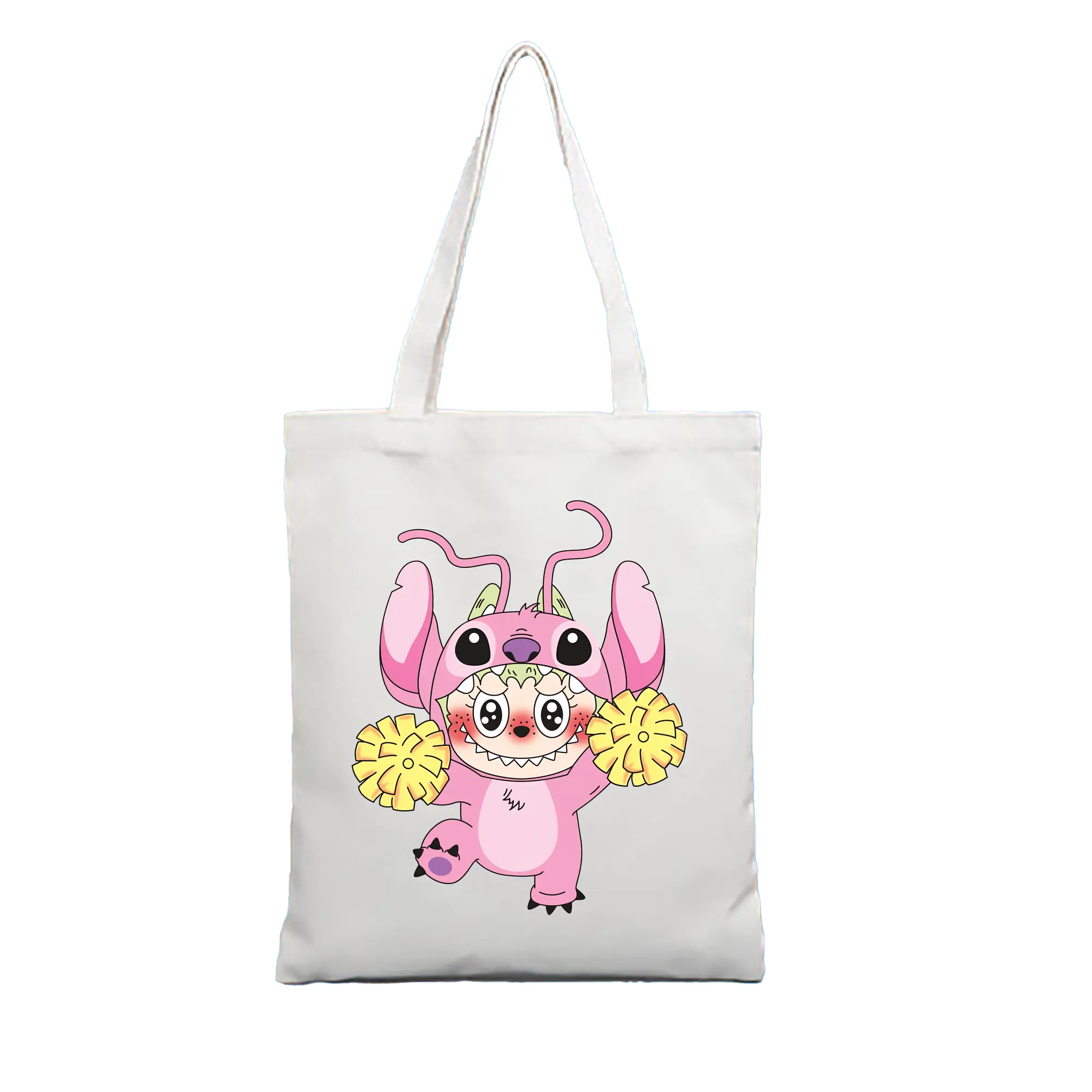 ラブブ グッズ ジモモ - 縦型キャンバス手提げバッグ（トートバッグ） ・ キャンバス素材 ・ ショッピング用 ・ 軽量 丈夫 お手入れ簡単