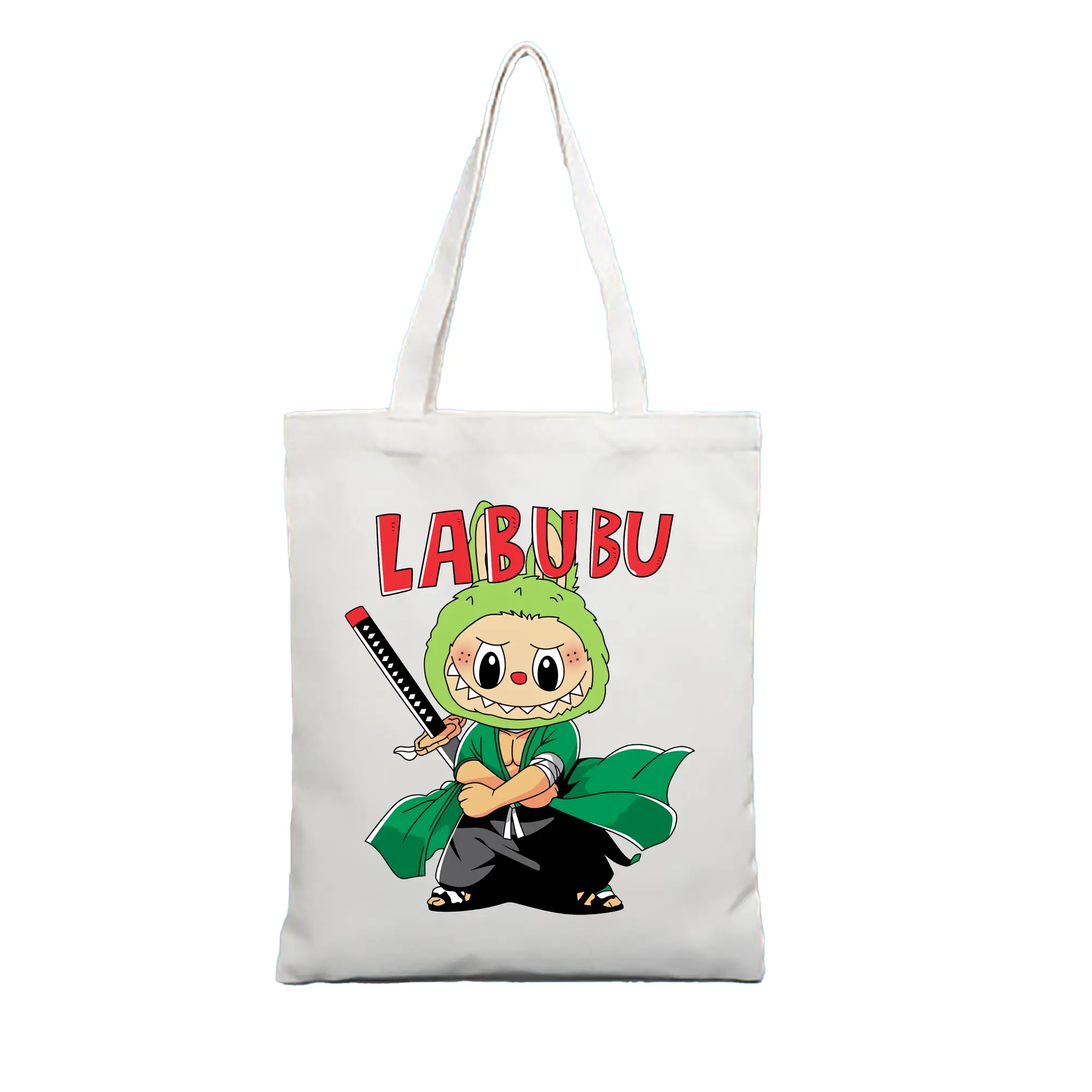 ラブブ グッズ ジモモ - 縦型キャンバス手提げバッグ（トートバッグ） ・ キャンバス素材 ・ ショッピング用 ・ 軽量 丈夫 お手入れ簡単