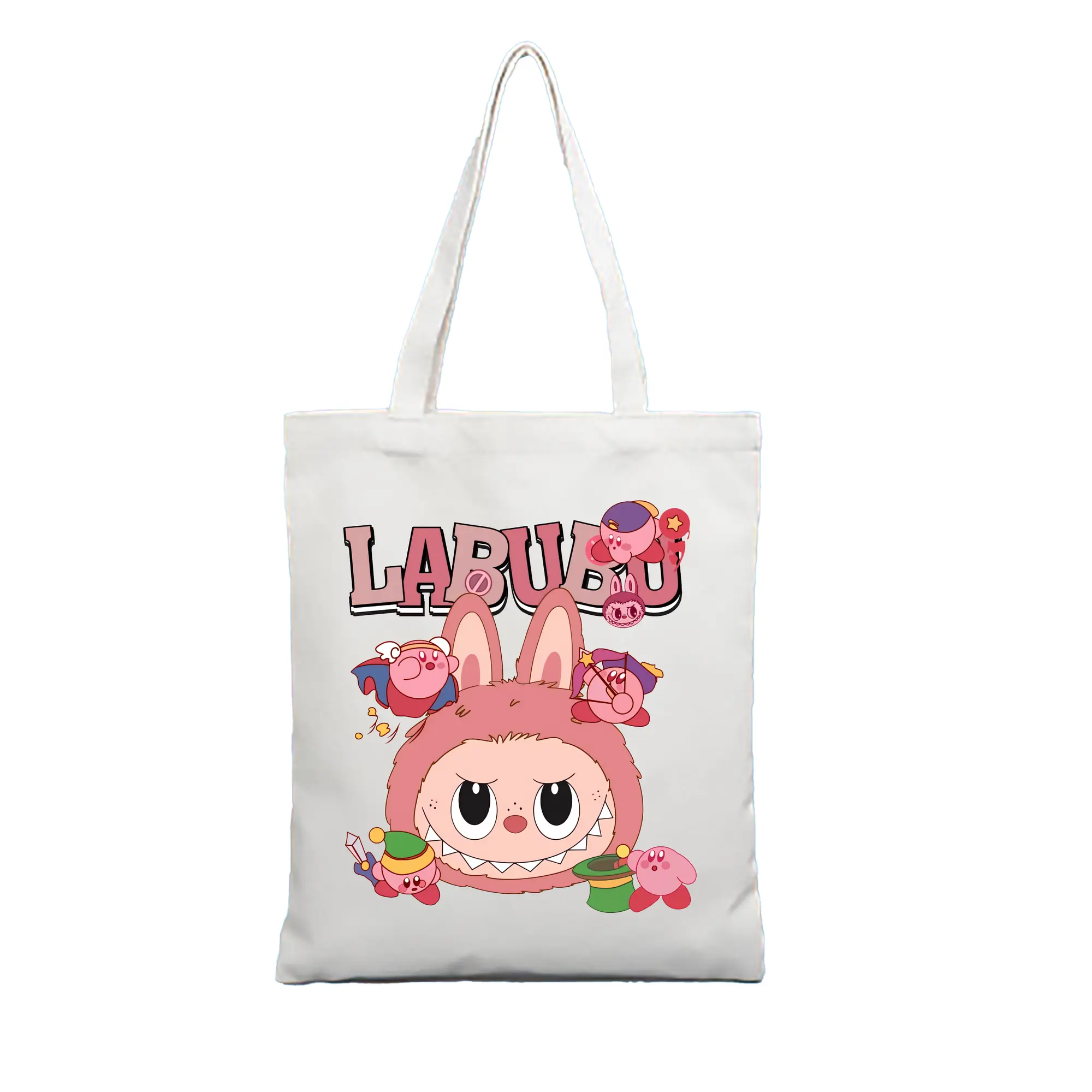 ラブブ グッズ ジモモ - 縦型キャンバス手提げバッグ（トートバッグ） ・ キャンバス素材 ・ ショッピング用 ・ 軽量 丈夫 お手入れ簡単