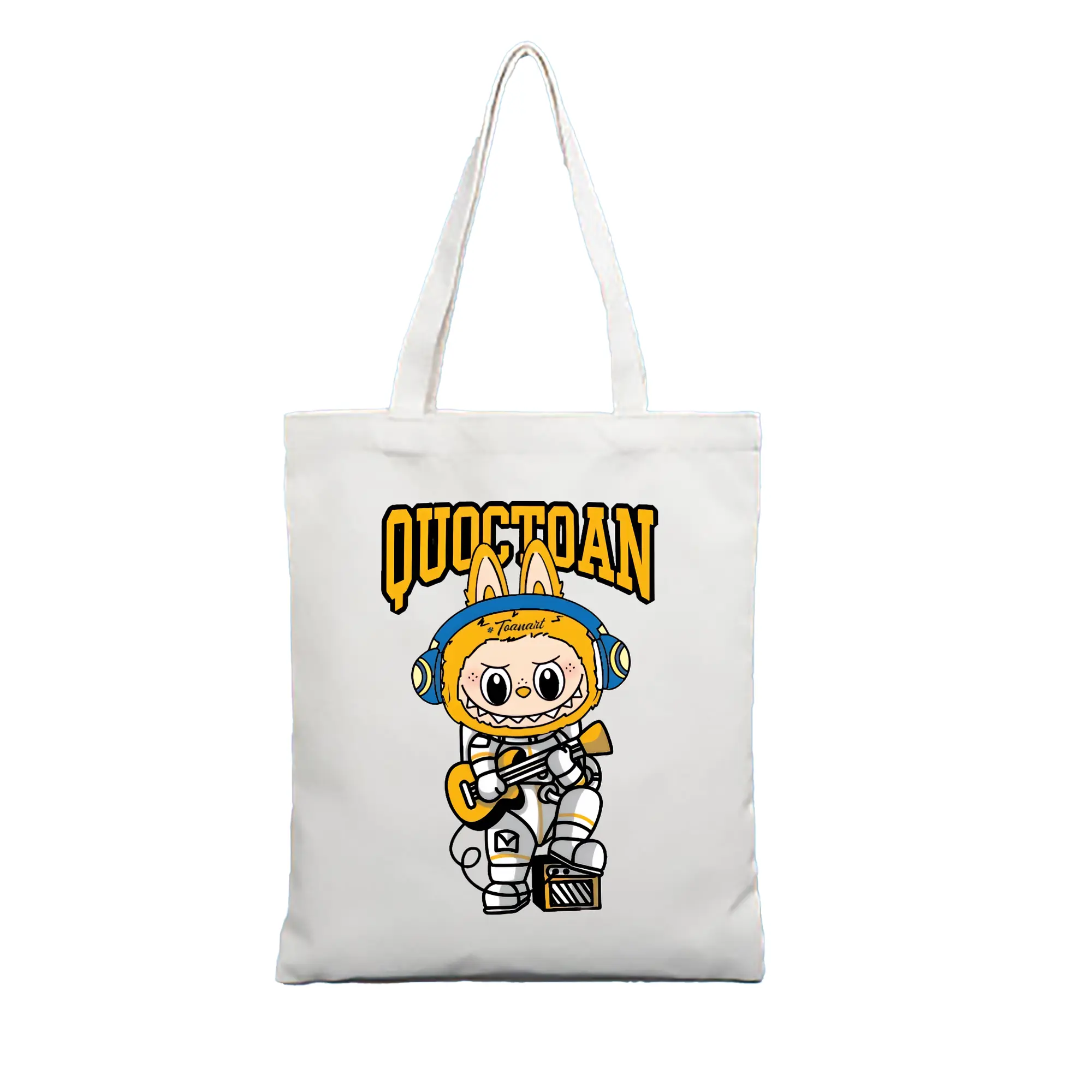 ラブブ グッズ ジモモ - 縦型キャンバス手提げバッグ（トートバッグ） ・ キャンバス素材 ・ ショッピング用 ・ 軽量 丈夫 お手入れ簡単