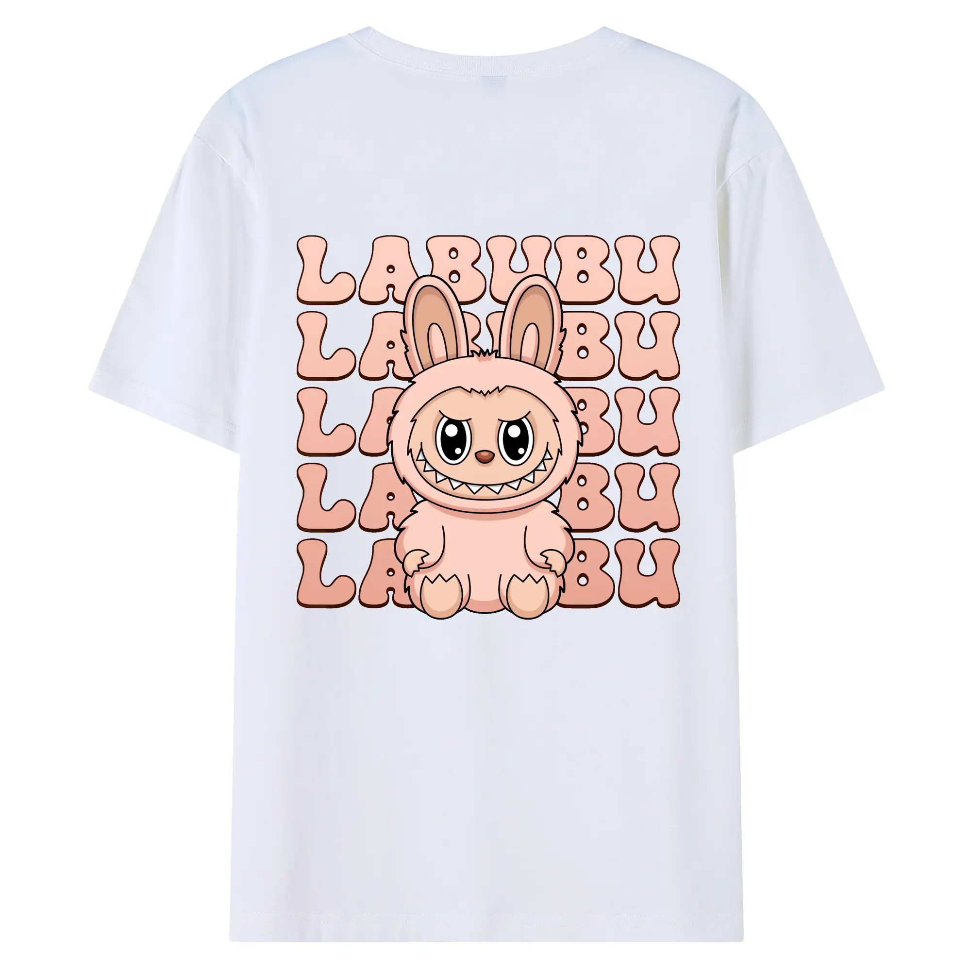 ラブブ グッズ ラブブ - 綿100％ 半袖Tシャツ ・ バックプリント ・ 快適 通気性 ・ 日常使い 散歩 スポーツ用