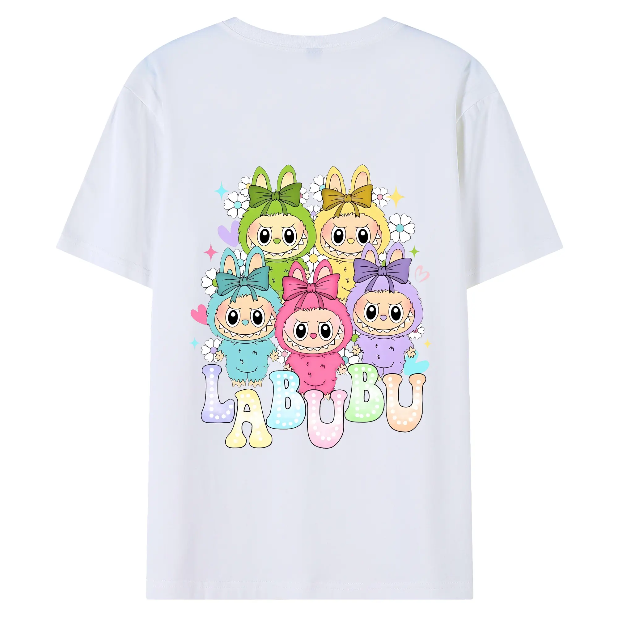 ラブブ グッズ ラブブ - 綿100％ 半袖Tシャツ ・ バックプリント ・ 快適 通気性 ・ 日常使い 散歩 スポーツ用