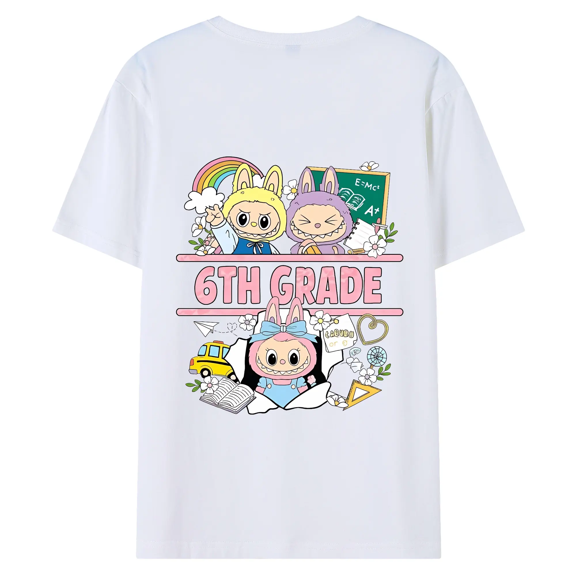 ラブブ グッズ ラブブ - 綿100％ 半袖Tシャツ ・ バックプリント ・ 快適 通気性 ・ 日常使い 散歩 スポーツ用