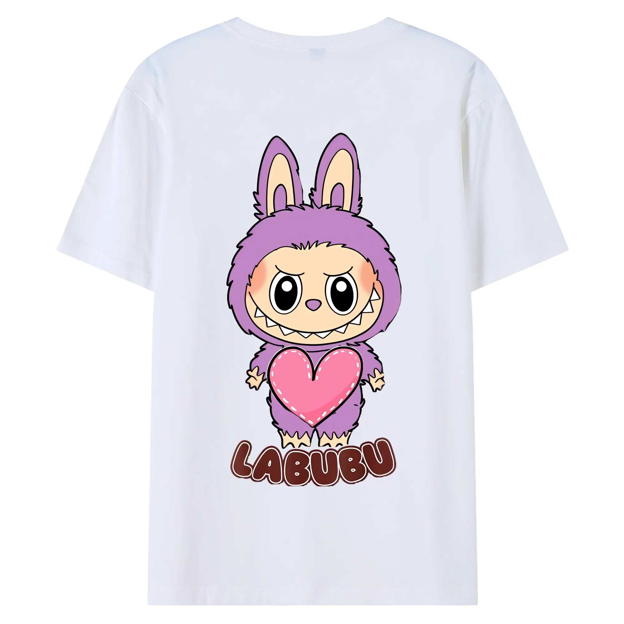 ラブブ グッズ ラブブ - 綿100％ 半袖Tシャツ ・ バックプリント ・ 快適 通気性 ・ 日常使い 散歩 スポーツ用