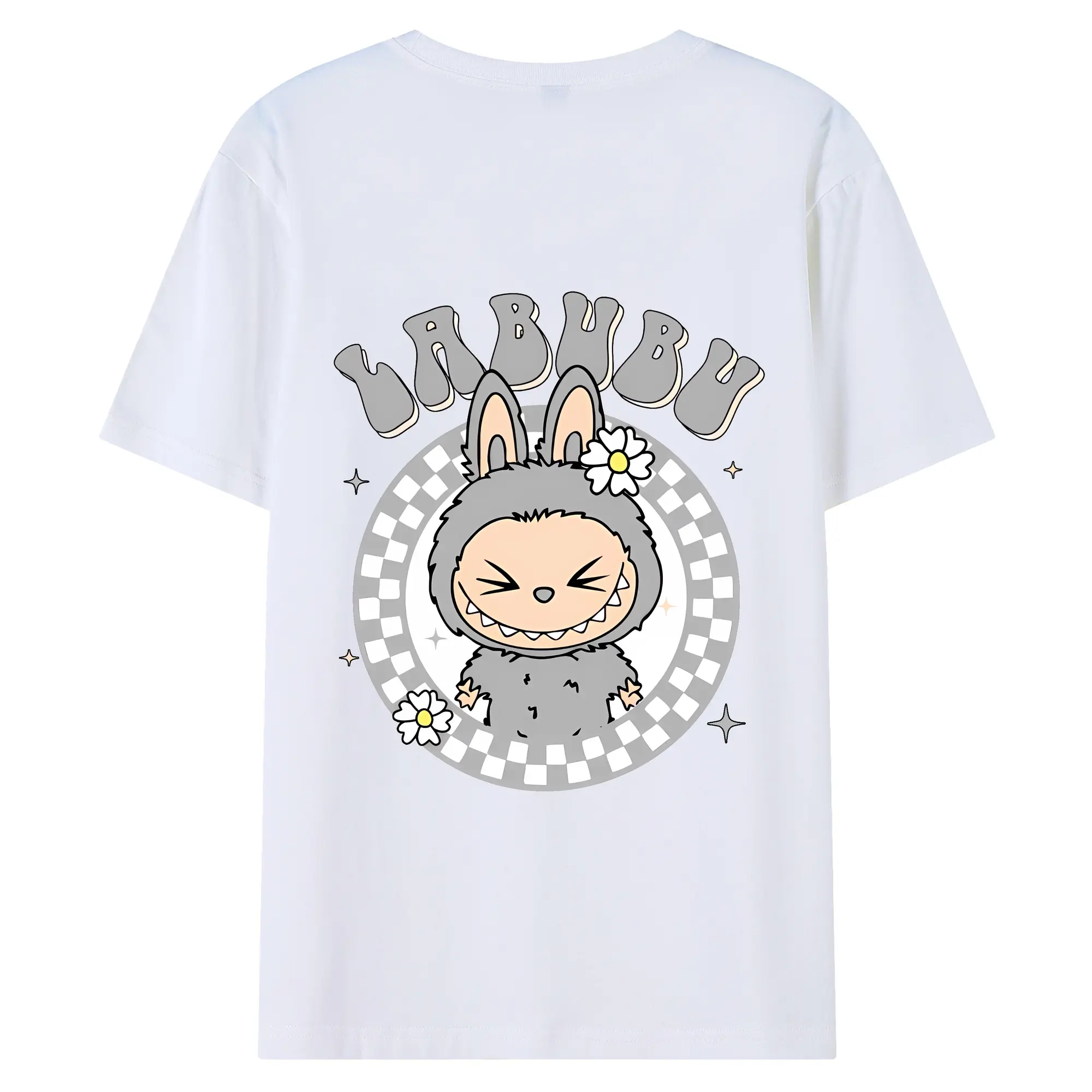 ラブブ グッズ ラブブ - 綿100％ 半袖Tシャツ ・ バックプリント ・ 快適 通気性 ・ 日常使い 散歩 スポーツ用