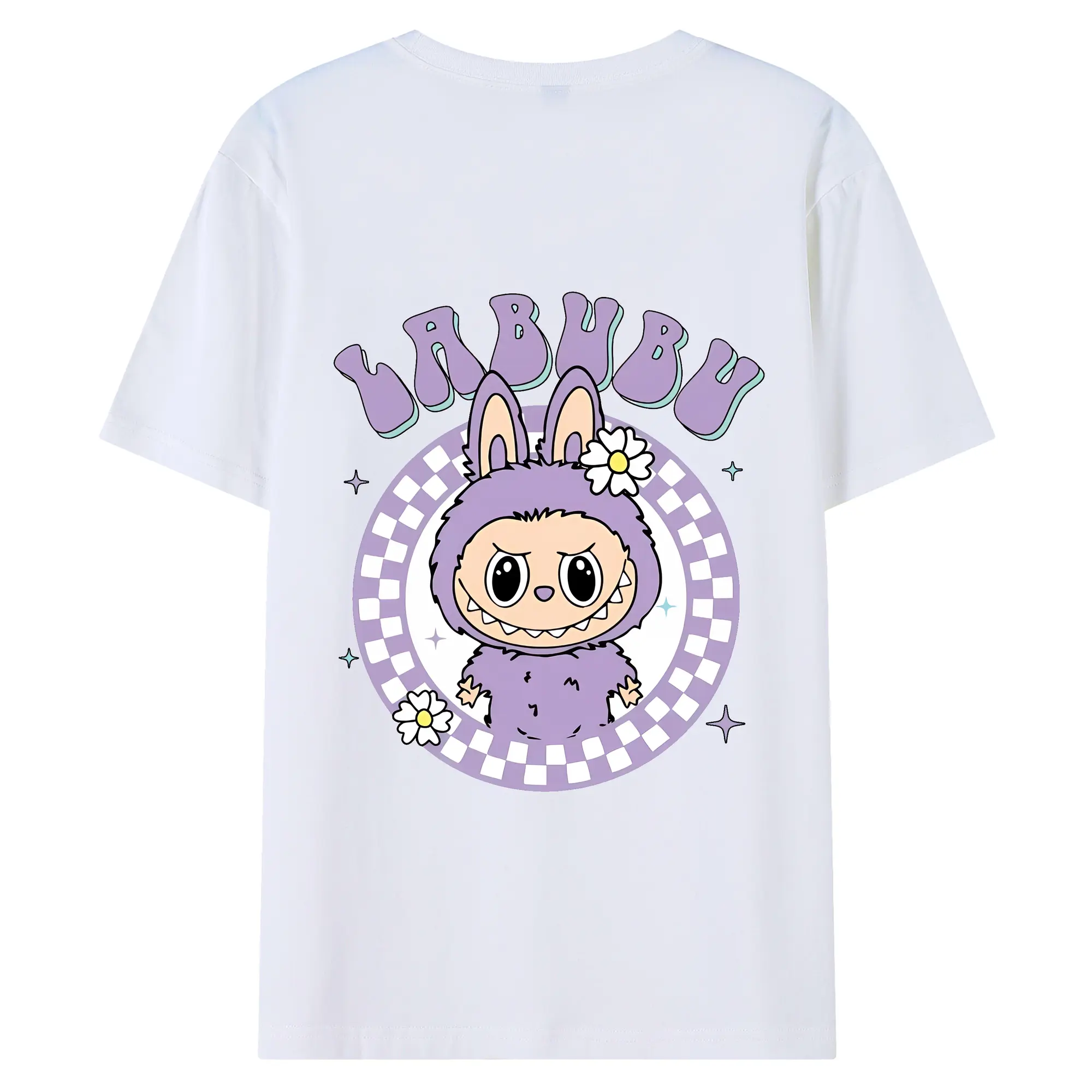 ラブブ グッズ ラブブ - 綿100％ 半袖Tシャツ ・ バックプリント ・ 快適 通気性 ・ 日常使い 散歩 スポーツ用