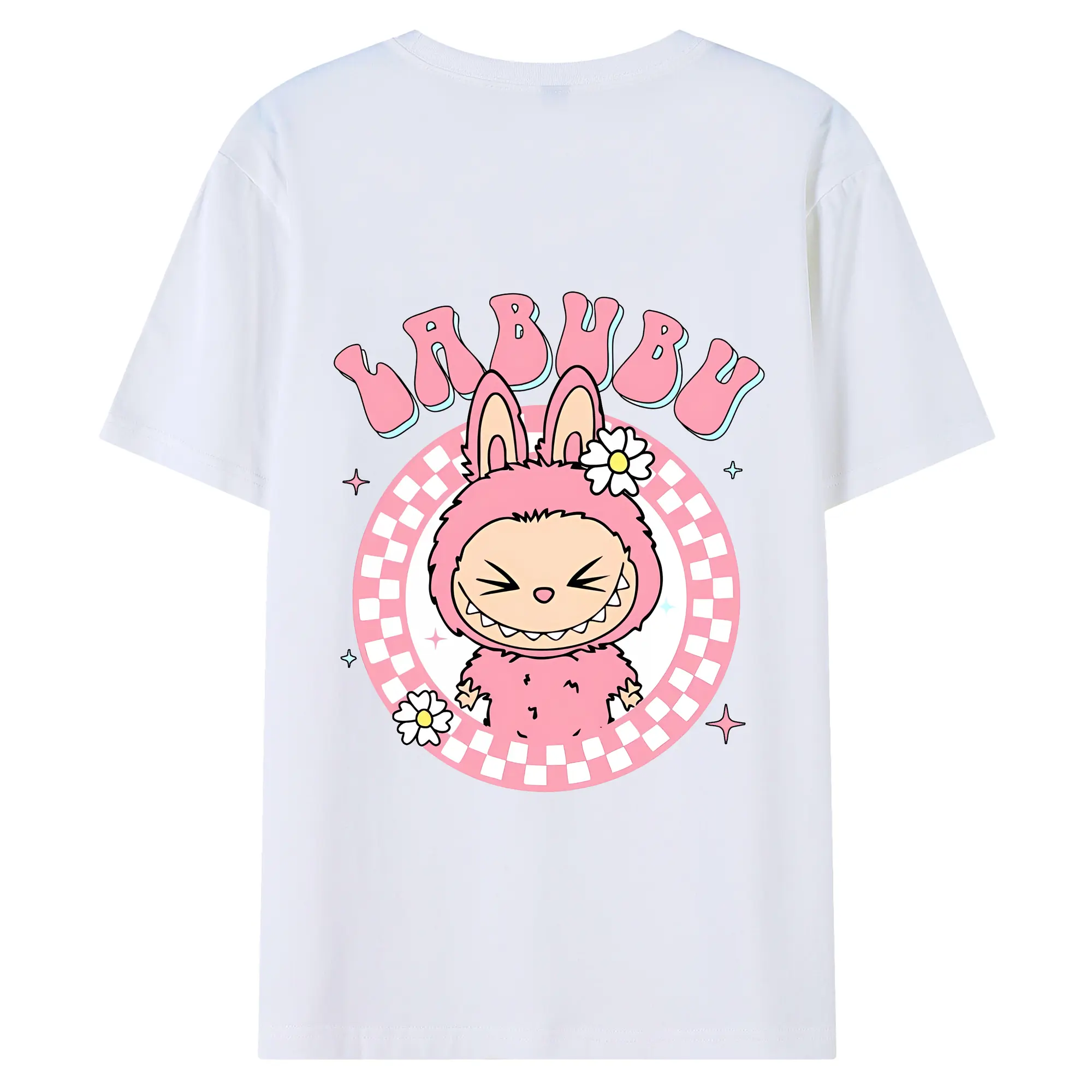 ラブブ グッズ ラブブ - 綿100％ 半袖Tシャツ ・ バックプリント ・ 快適 通気性 ・ 日常使い 散歩 スポーツ用