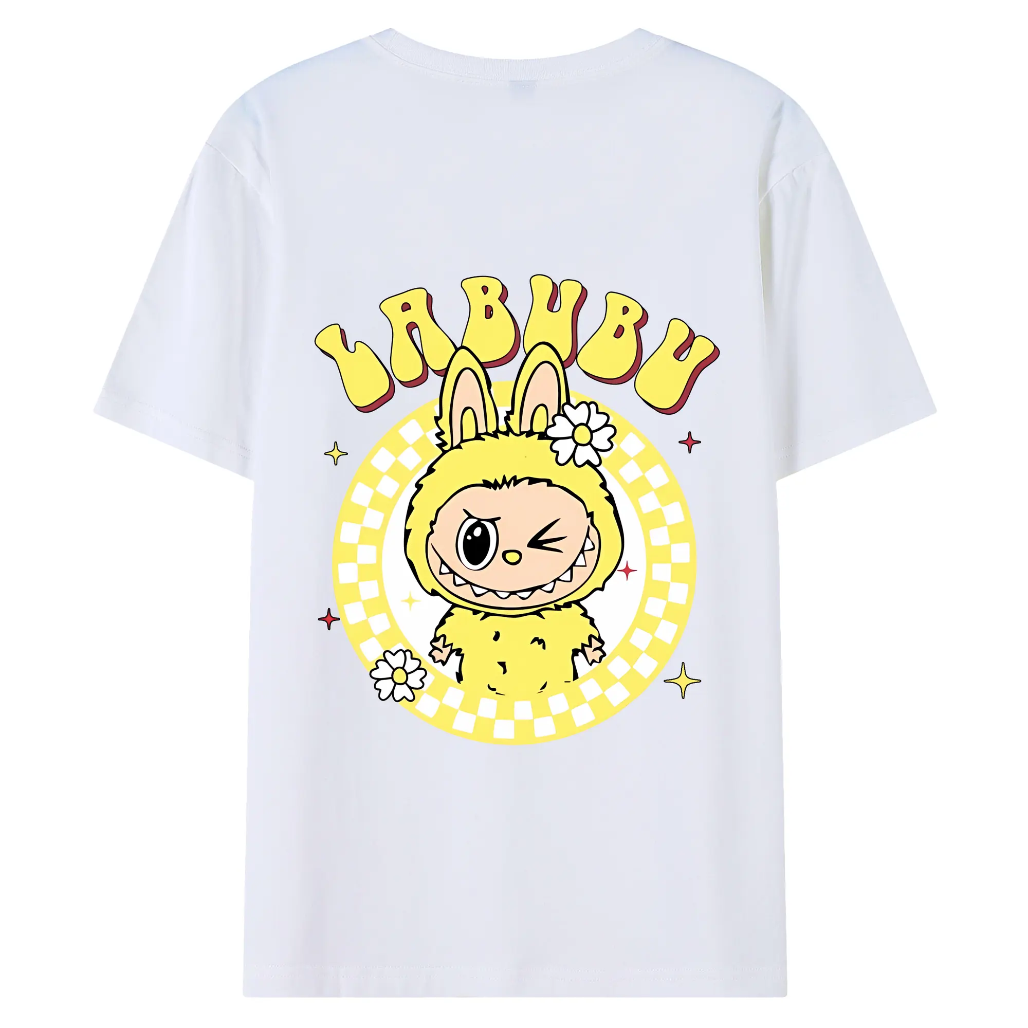 ラブブ グッズ ラブブ - 綿100％ 半袖Tシャツ ・ バックプリント ・ 快適 通気性 ・ 日常使い 散歩 スポーツ用