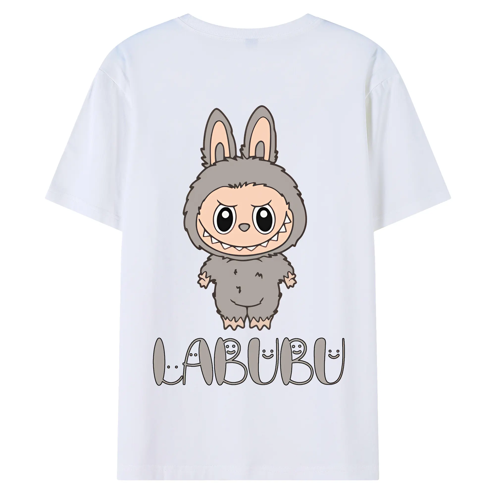 ラブブ グッズ ラブブ - 綿100％ 半袖Tシャツ ・ バックプリント ・ 快適 通気性 ・ 日常使い 散歩 スポーツ用