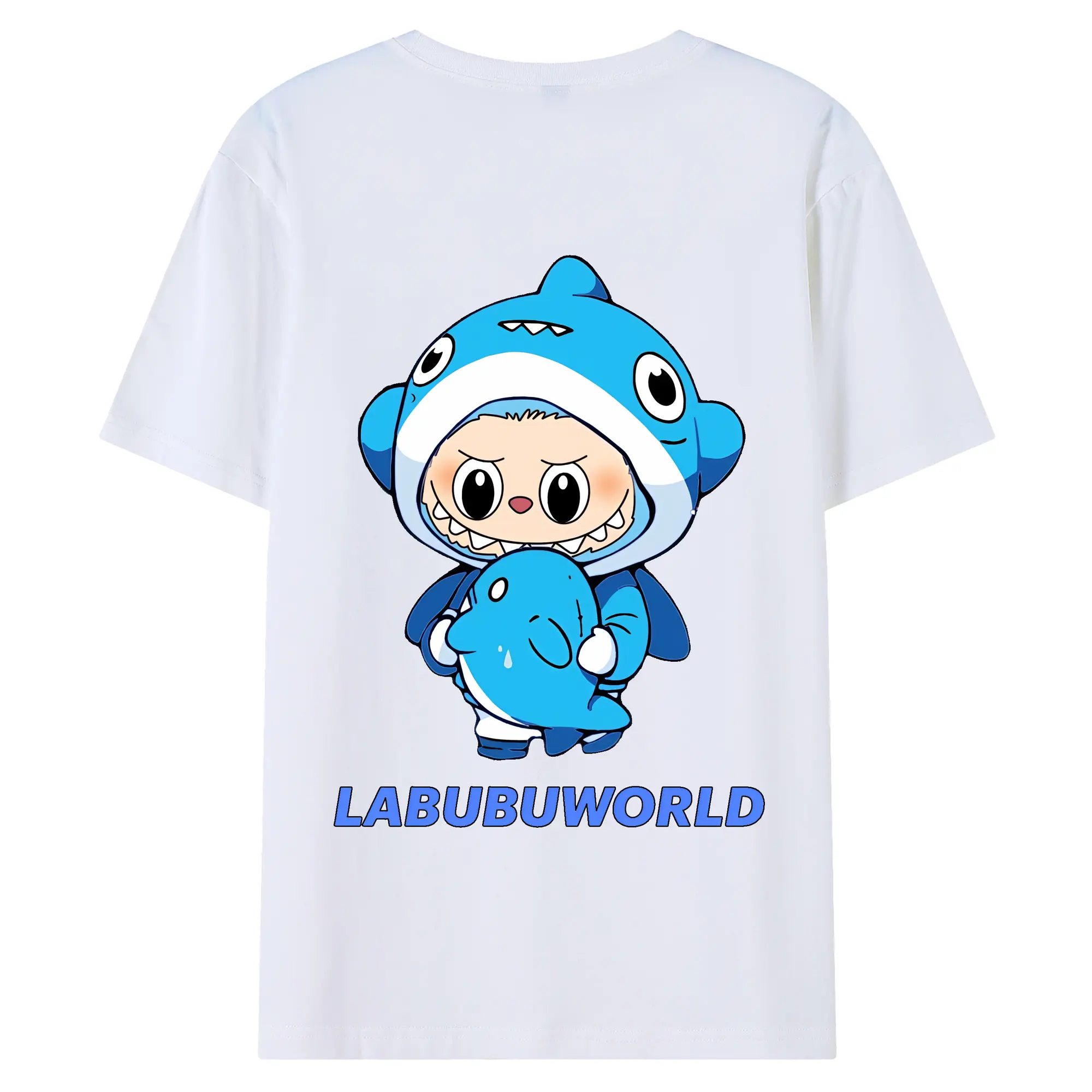ラブブ グッズ ラブブ - 綿100％ 半袖Tシャツ ・ バックプリント ・ 快適 通気性 ・ 日常使い 散歩 スポーツ用