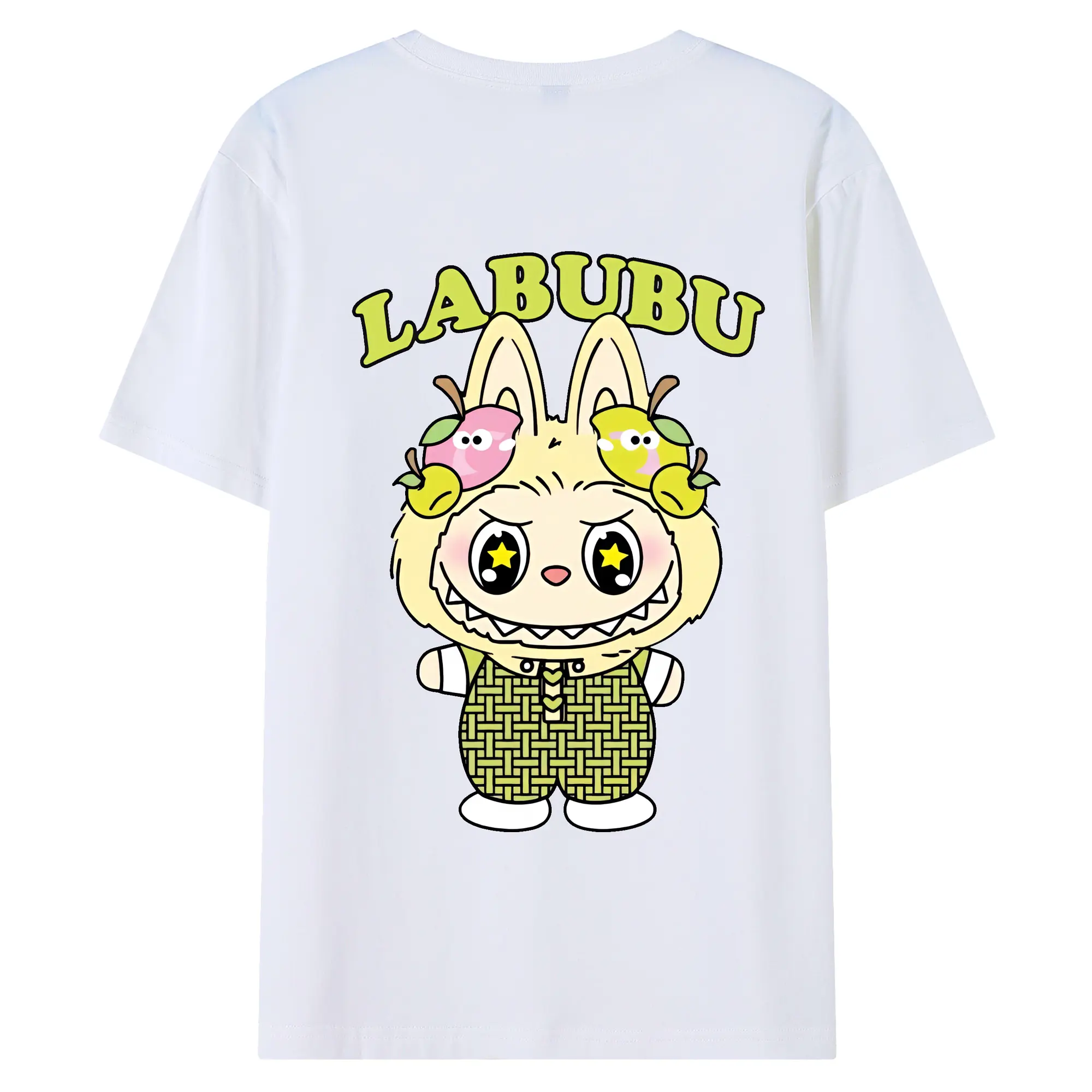 ラブブ グッズ ラブブ - 綿100％ 半袖Tシャツ ・ バックプリント ・ 快適 通気性 ・ 日常使い 散歩 スポーツ用