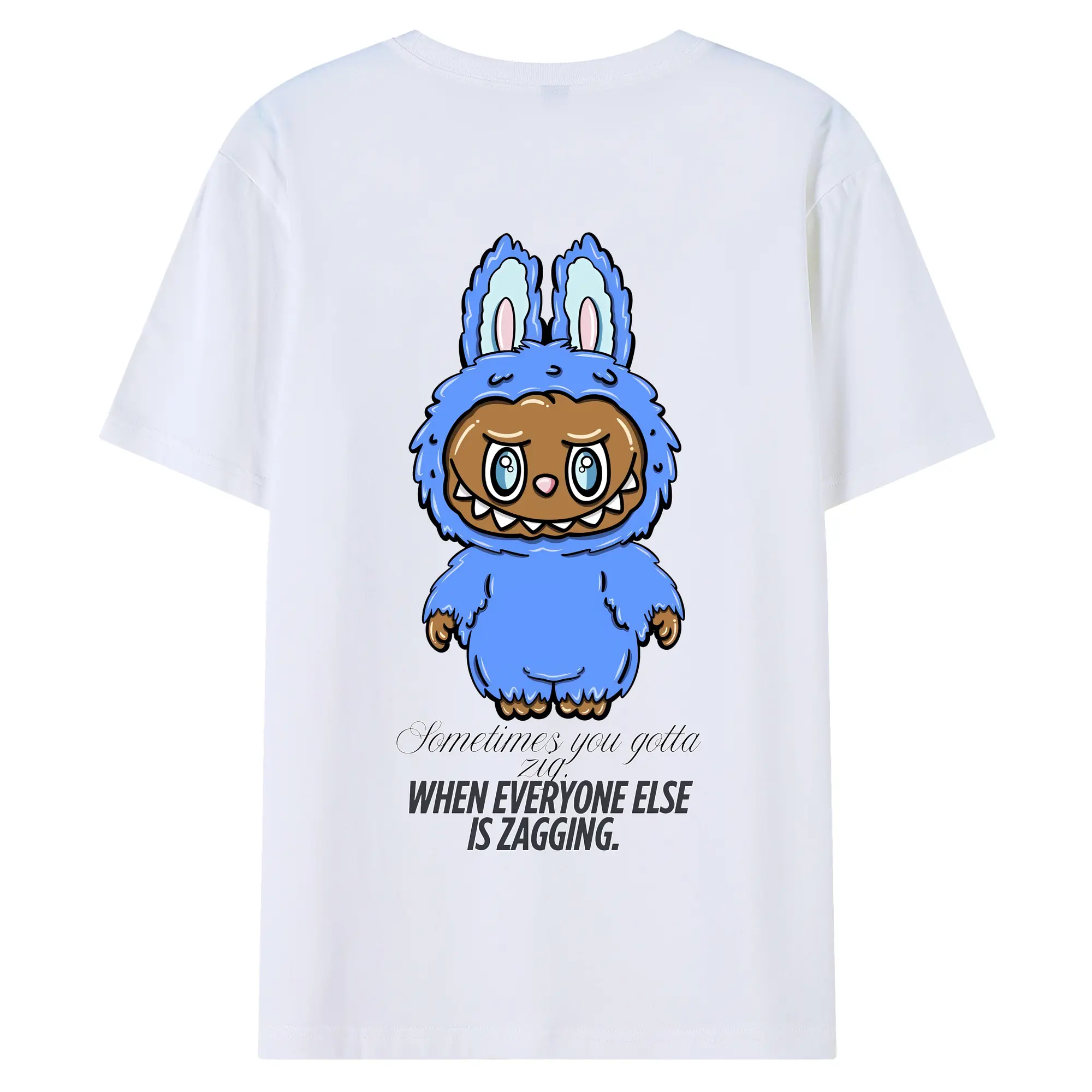 ラブブ グッズ ラブブ - 綿100％ 半袖Tシャツ ・ バックプリント ・ 快適 通気性 ・ 日常使い 散歩 スポーツ用