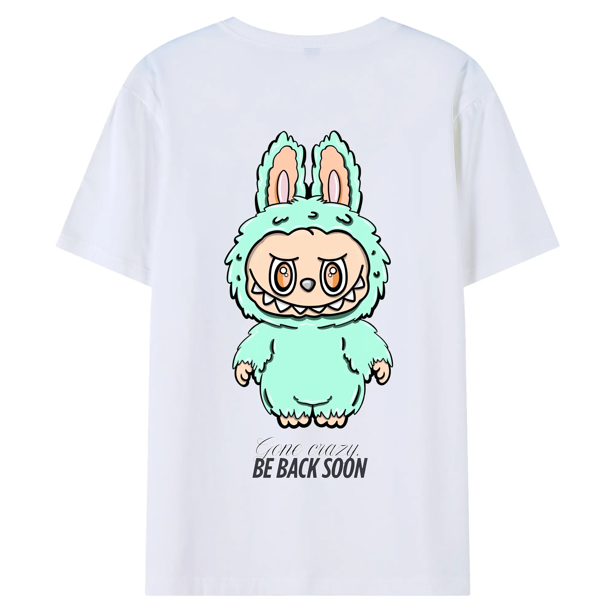 ラブブ グッズ ラブブ - 綿100％ 半袖Tシャツ ・ バックプリント ・ 快適 通気性 ・ 日常使い 散歩 スポーツ用