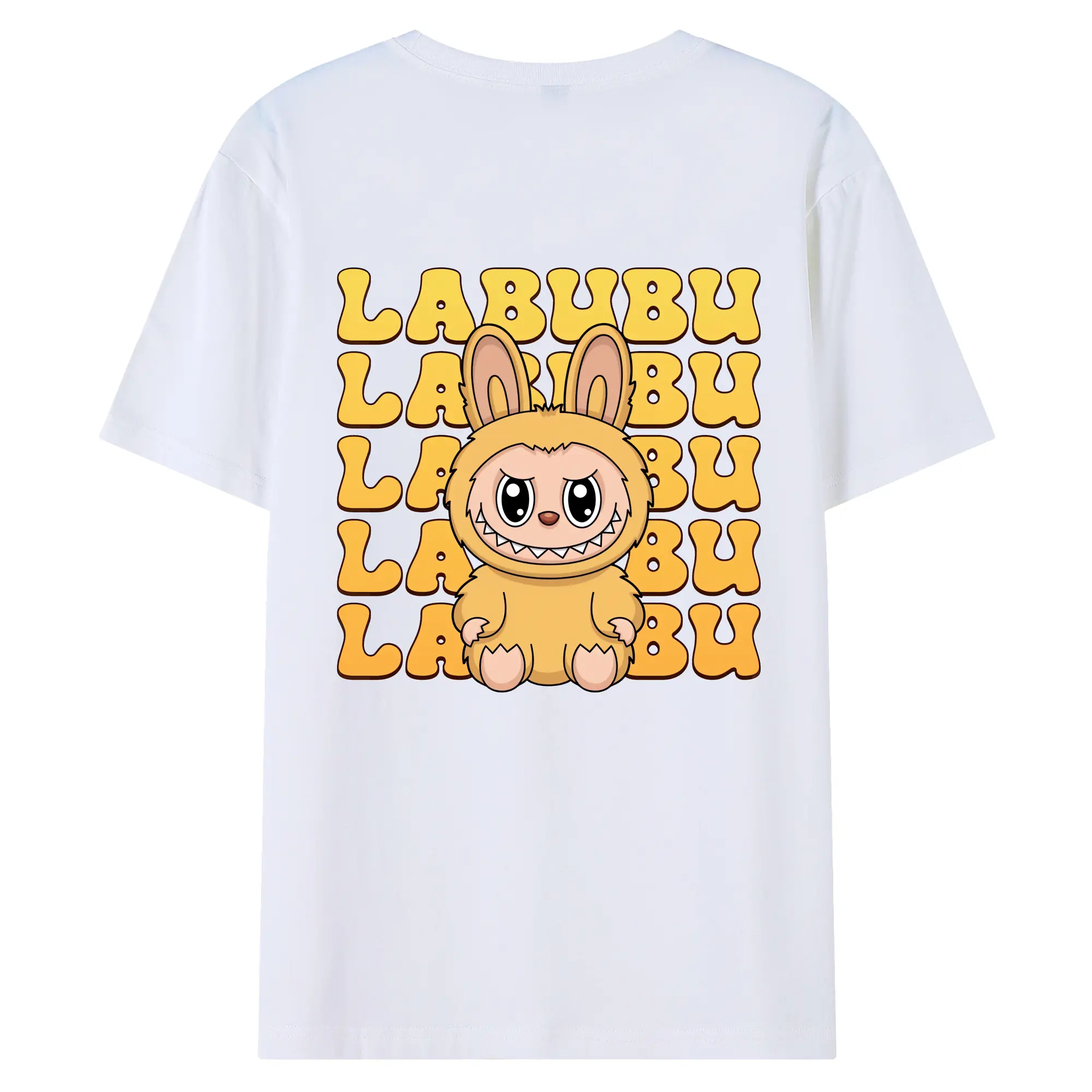 ラブブ グッズ ラブブ - 綿100％ 半袖Tシャツ ・ バックプリント ・ 快適 通気性 ・ 日常使い 散歩 スポーツ用