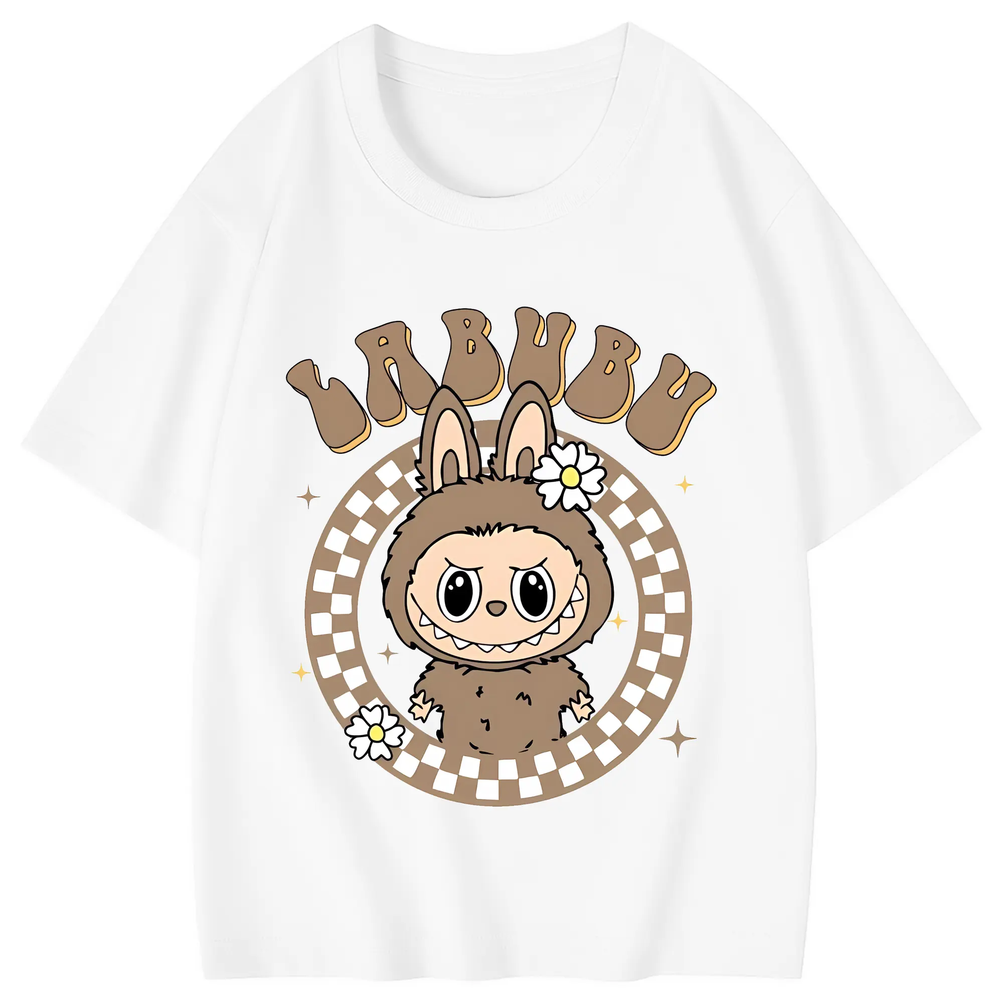 ラブブ グッズ ラブブ - 綿100％ キッズTシャツ ・ フロントプリント ・ 快適 通気性 ・ スポーツ カジュアル 散歩用