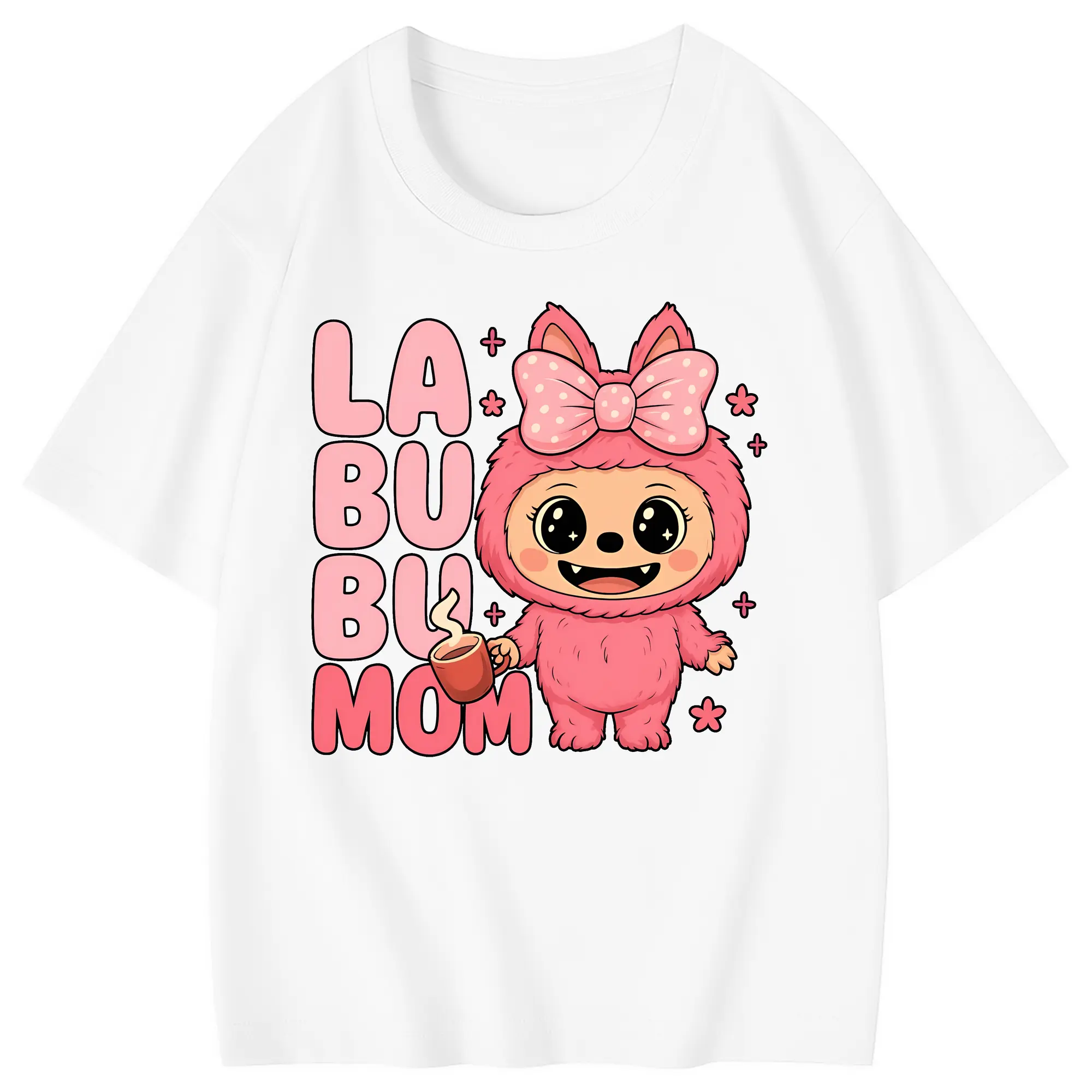 ラブブ グッズ ラブブ - 綿100％ キッズTシャツ ・ フロントプリント ・ 快適 通気性 ・ スポーツ カジュアル 散歩用