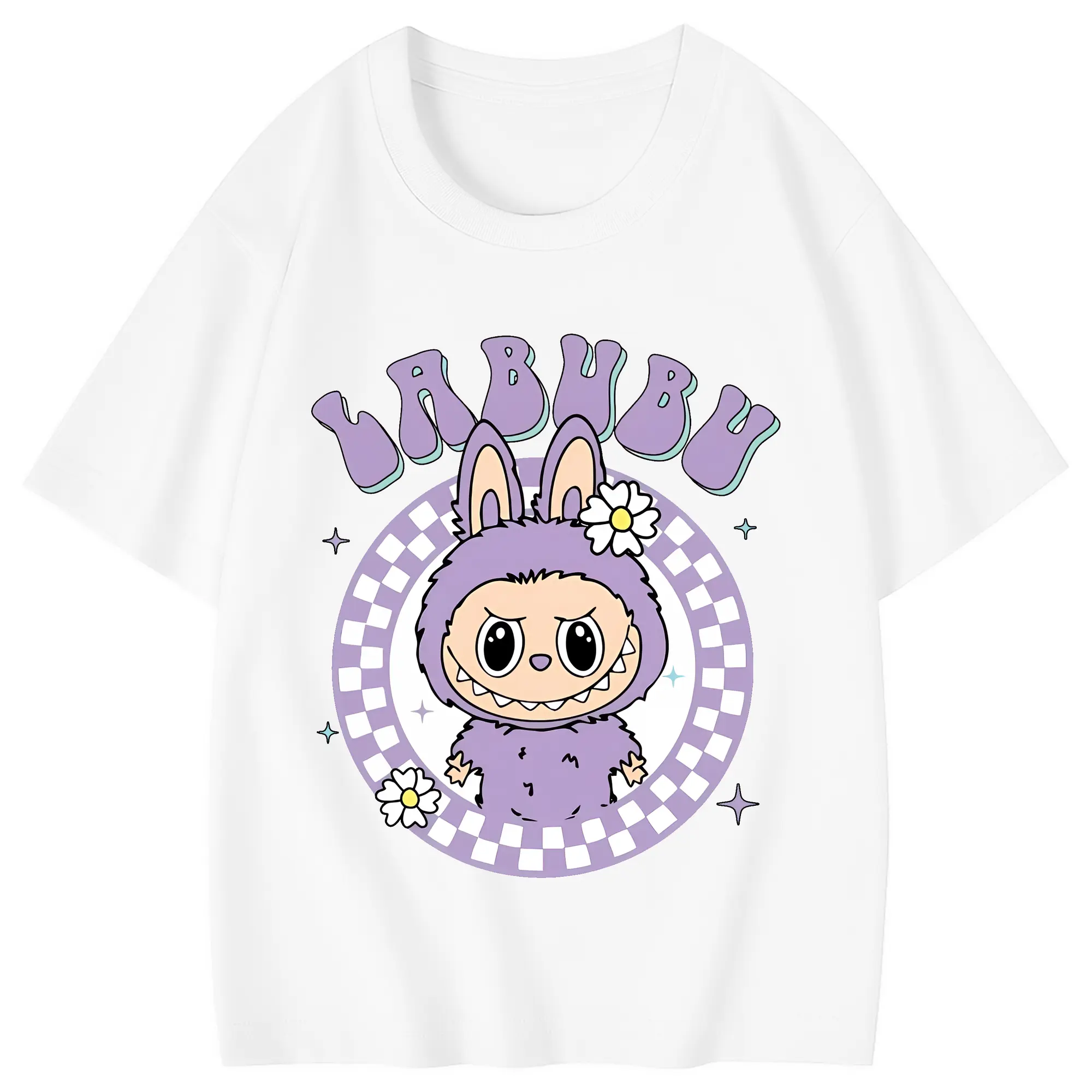 ラブブ グッズ ラブブ - 綿100％ キッズTシャツ ・ フロントプリント ・ 快適 通気性 ・ スポーツ カジュアル 散歩用