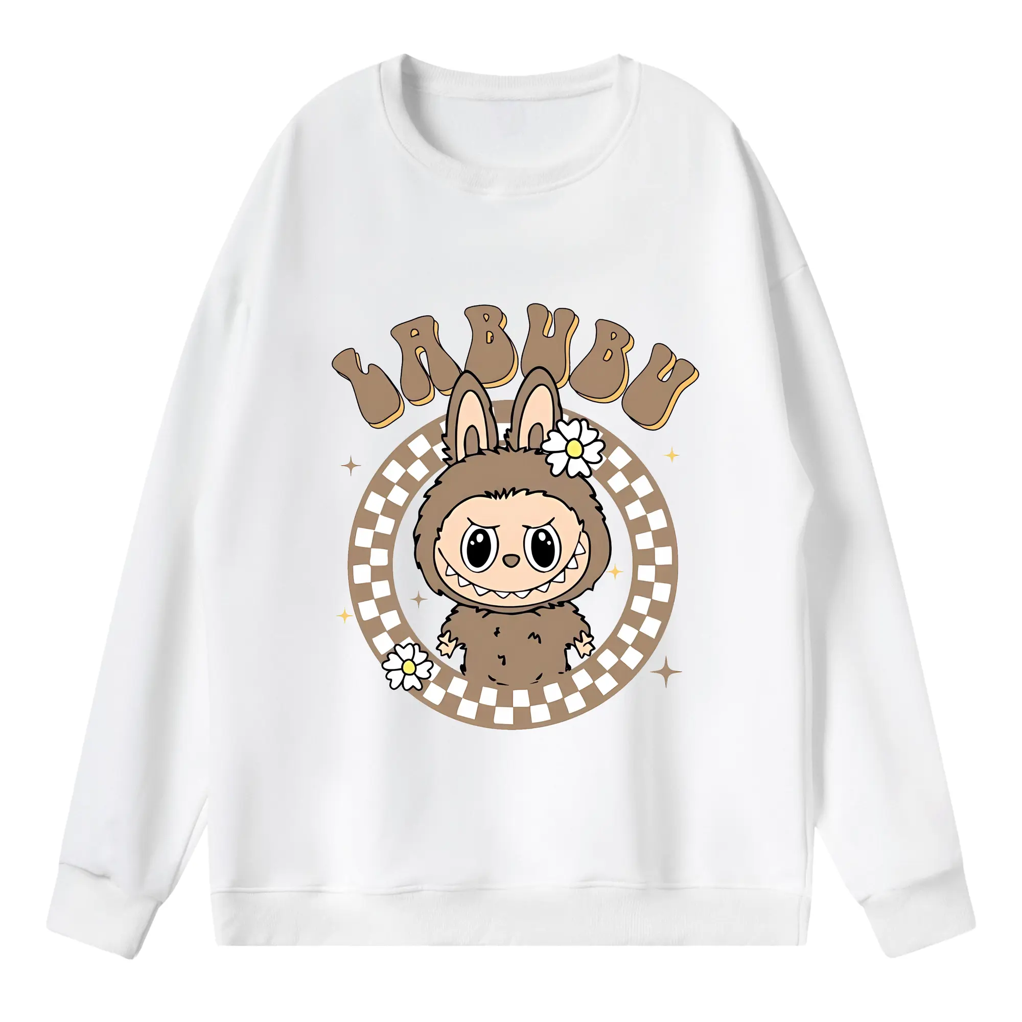 ラブブ グッズ ラブブ - 薄手 クルーネック スウェット 裏毛260g · ポリエステル 春秋向け カジュアル 男女兼用 · トレーナー デイリー スポーツ 散歩に最適