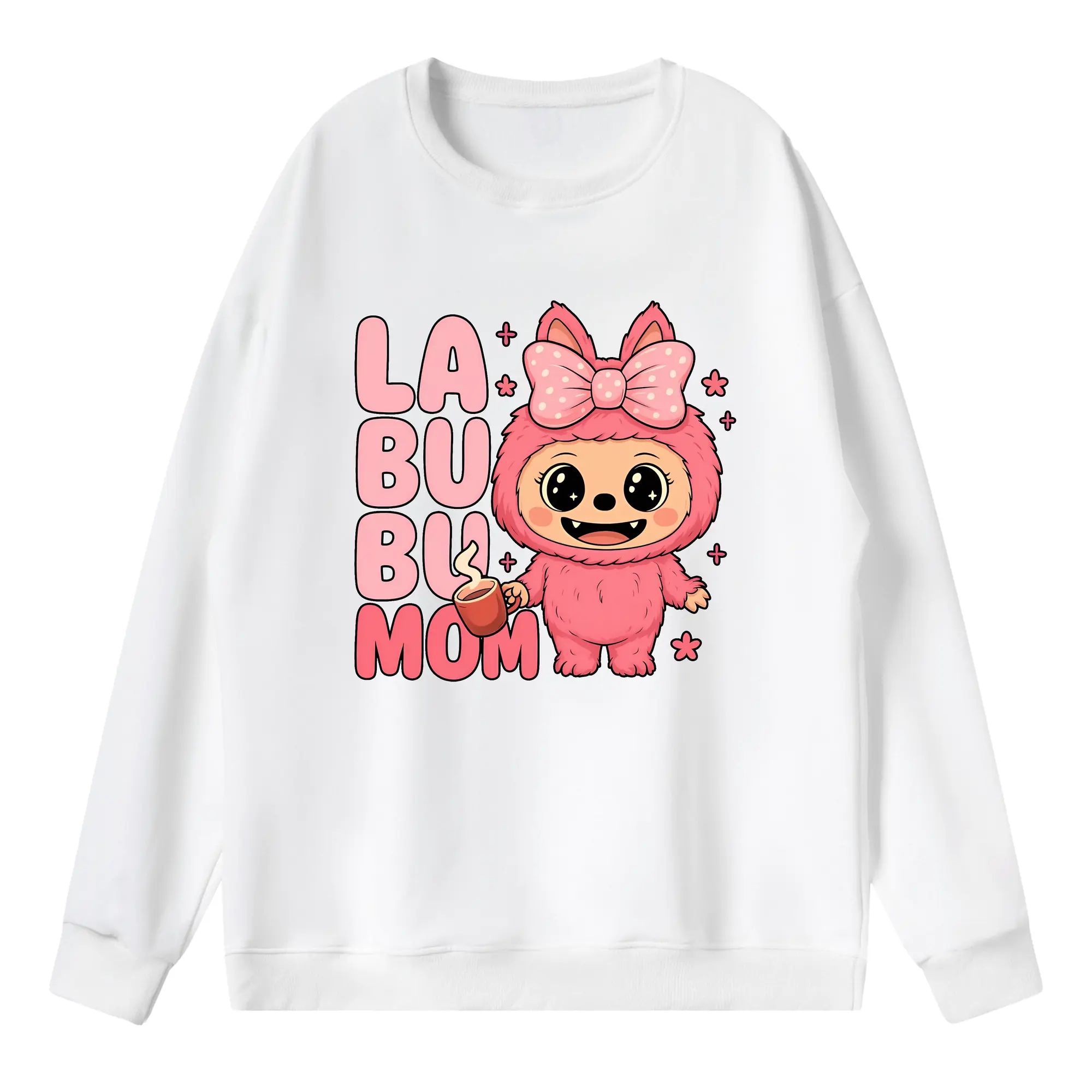 ラブブ グッズ ラブブ - 薄手 クルーネック スウェット 裏毛260g · ポリエステル 春秋向け カジュアル 男女兼用 · トレーナー デイリー スポーツ 散歩に最適