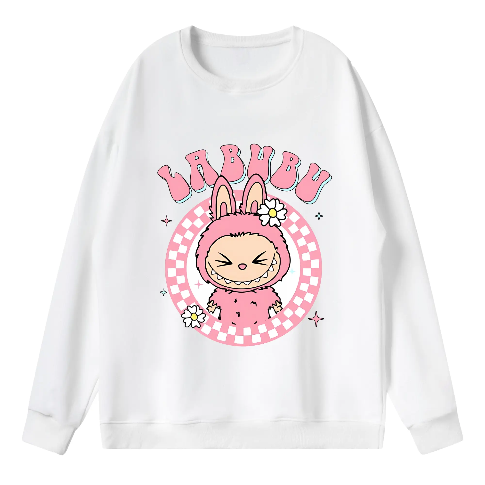 ラブブ グッズ ラブブ - 薄手 クルーネック スウェット 裏毛260g · ポリエステル 春秋向け カジュアル 男女兼用 · トレーナー デイリー スポーツ 散歩に最適