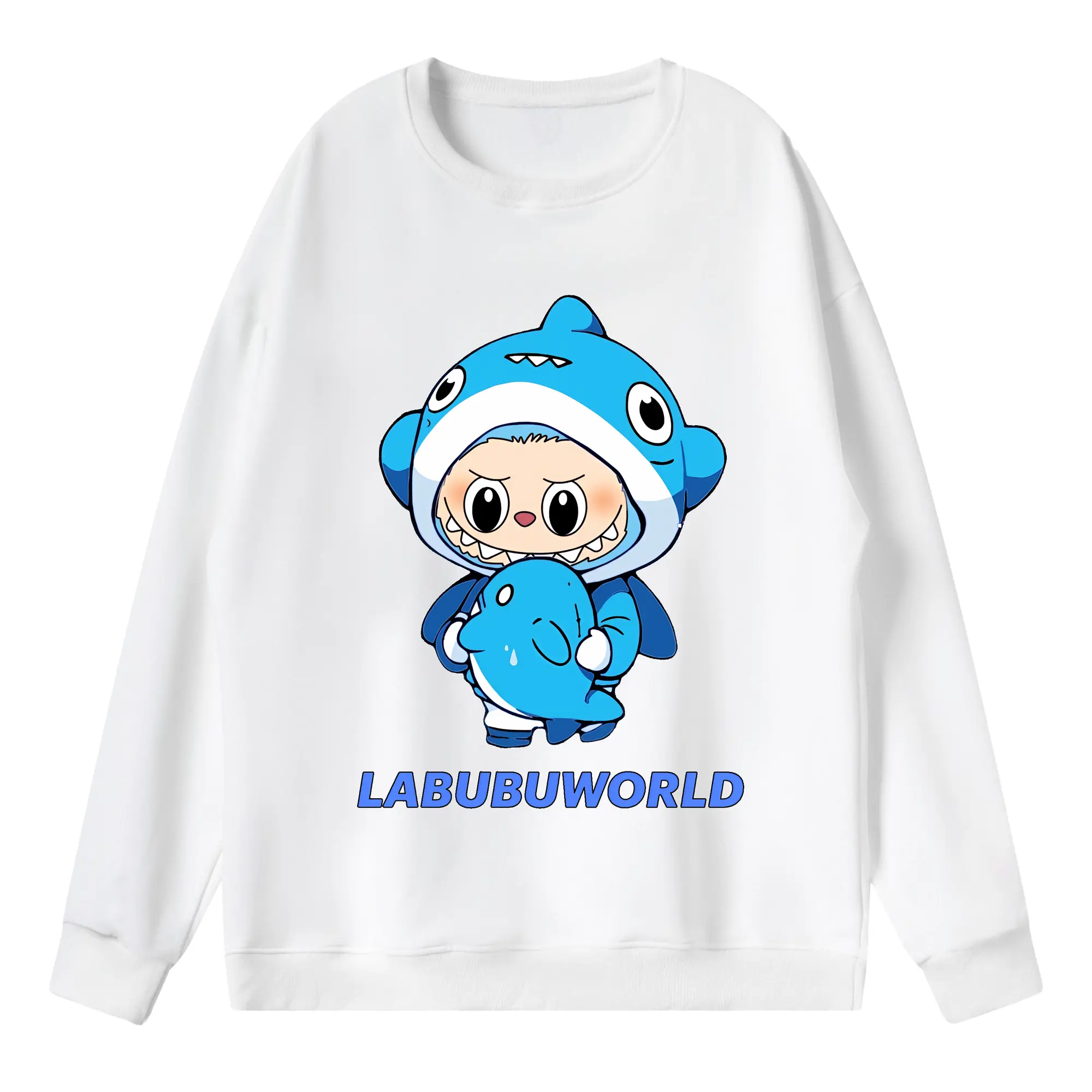 ラブブ グッズ ラブブ - 薄手 クルーネック スウェット 裏毛260g · ポリエステル 春秋向け カジュアル 男女兼用 · トレーナー デイリー スポーツ 散歩に最適