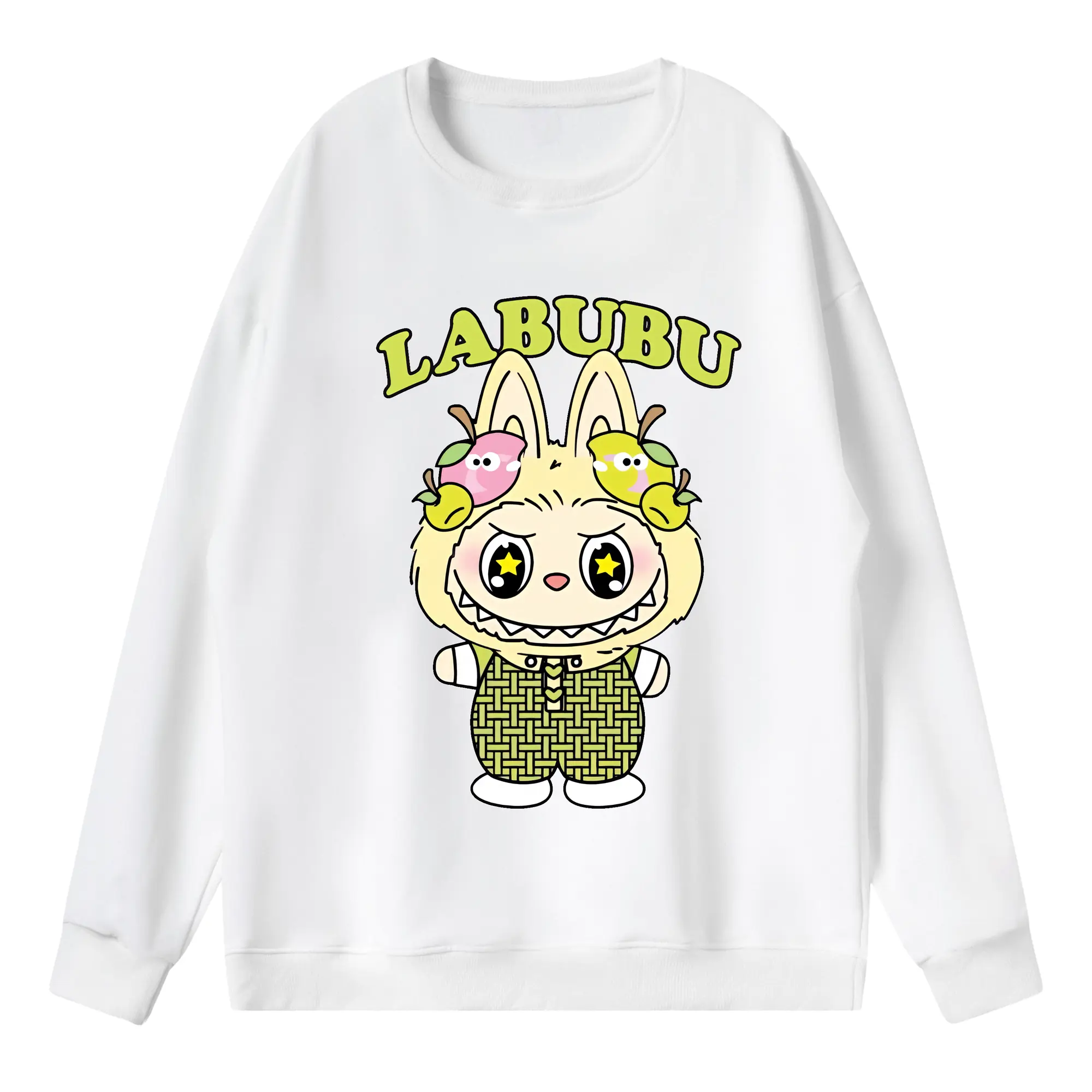 ラブブ グッズ ラブブ - 薄手 クルーネック スウェット 裏毛260g · ポリエステル 春秋向け カジュアル 男女兼用 · トレーナー デイリー スポーツ 散歩に最適