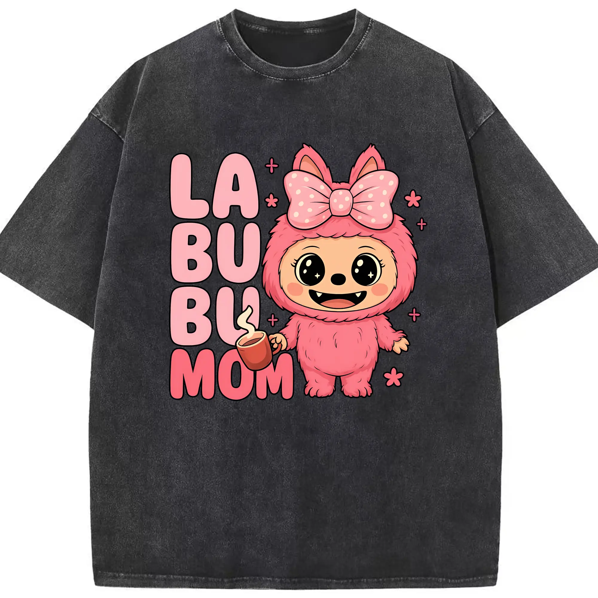 ラブブ グッズ ラブブ - 綿100％ ヴィンテージ風 半袖Tシャツ ・ フロントプリント ・ 柔らか肌触り ・ 通気性 快適 ・ スポーツ カジュアル 外出用