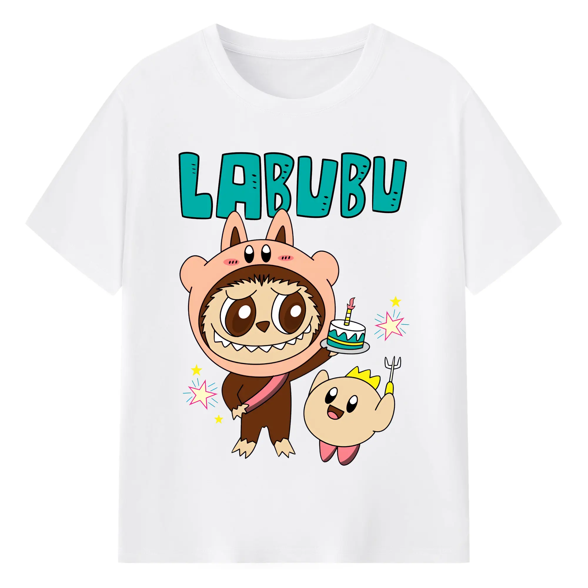 ラブブ グッズ モココ - 綿100％ 半袖Tシャツ ・ フロントプリント ・ 快適 通気性 ・ 日常使い 散歩 スポーツ用