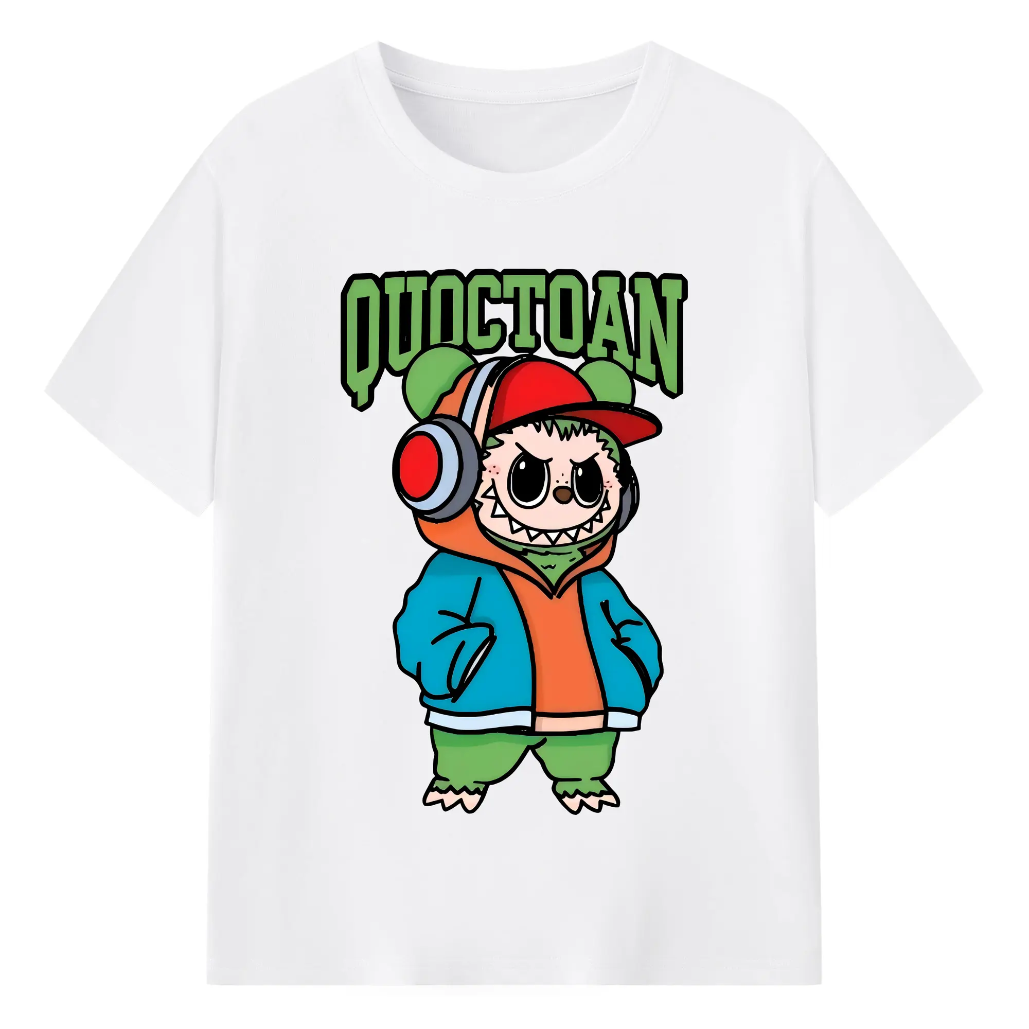 ラブブ グッズ モココ - 綿100％ 半袖Tシャツ ・ フロントプリント ・ 快適 通気性 ・ 日常使い 散歩 スポーツ用