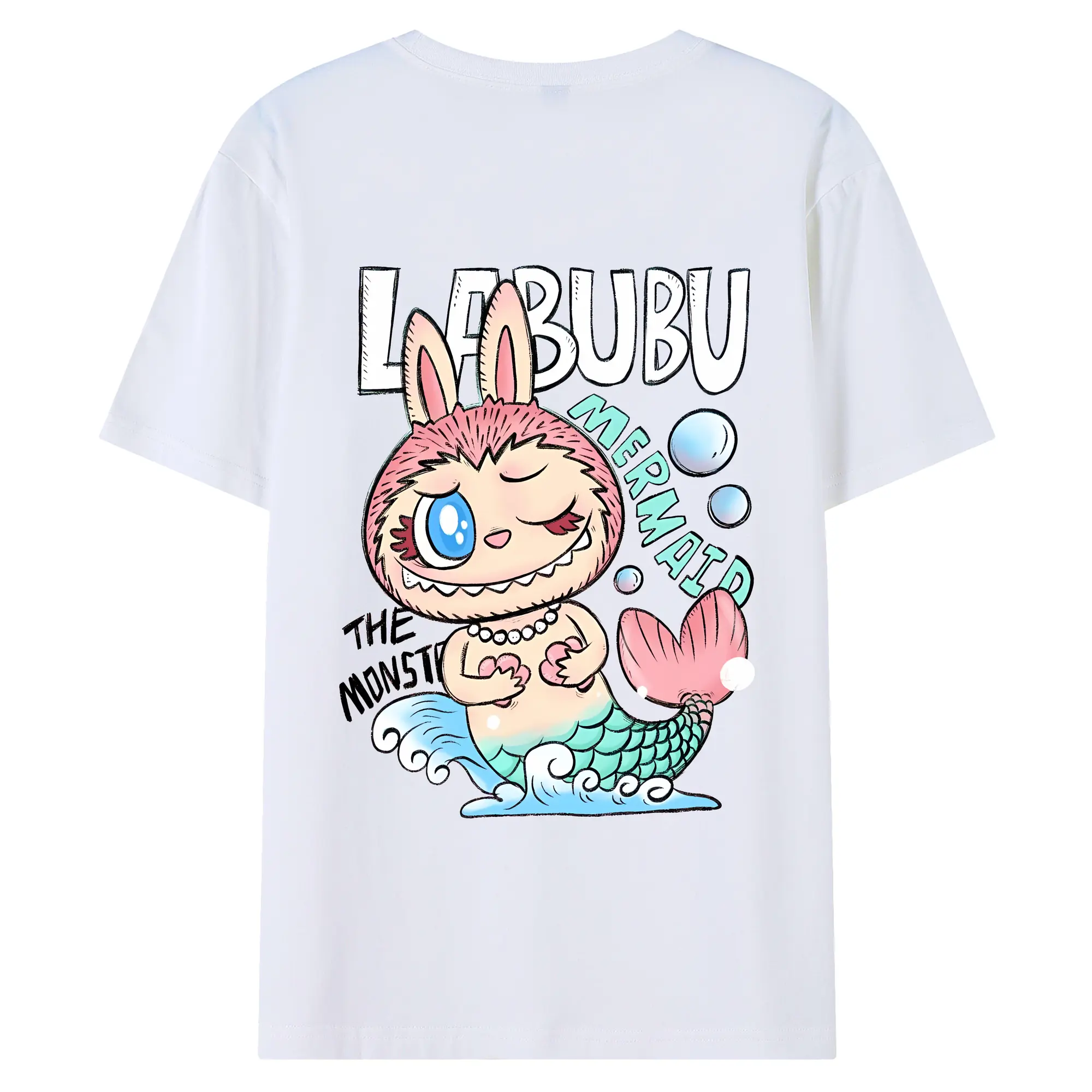 ラブブ グッズ モココ - 綿100％ 半袖Tシャツ ・ バックプリント ・ 快適 通気性 ・ 日常使い 散歩 スポーツ用