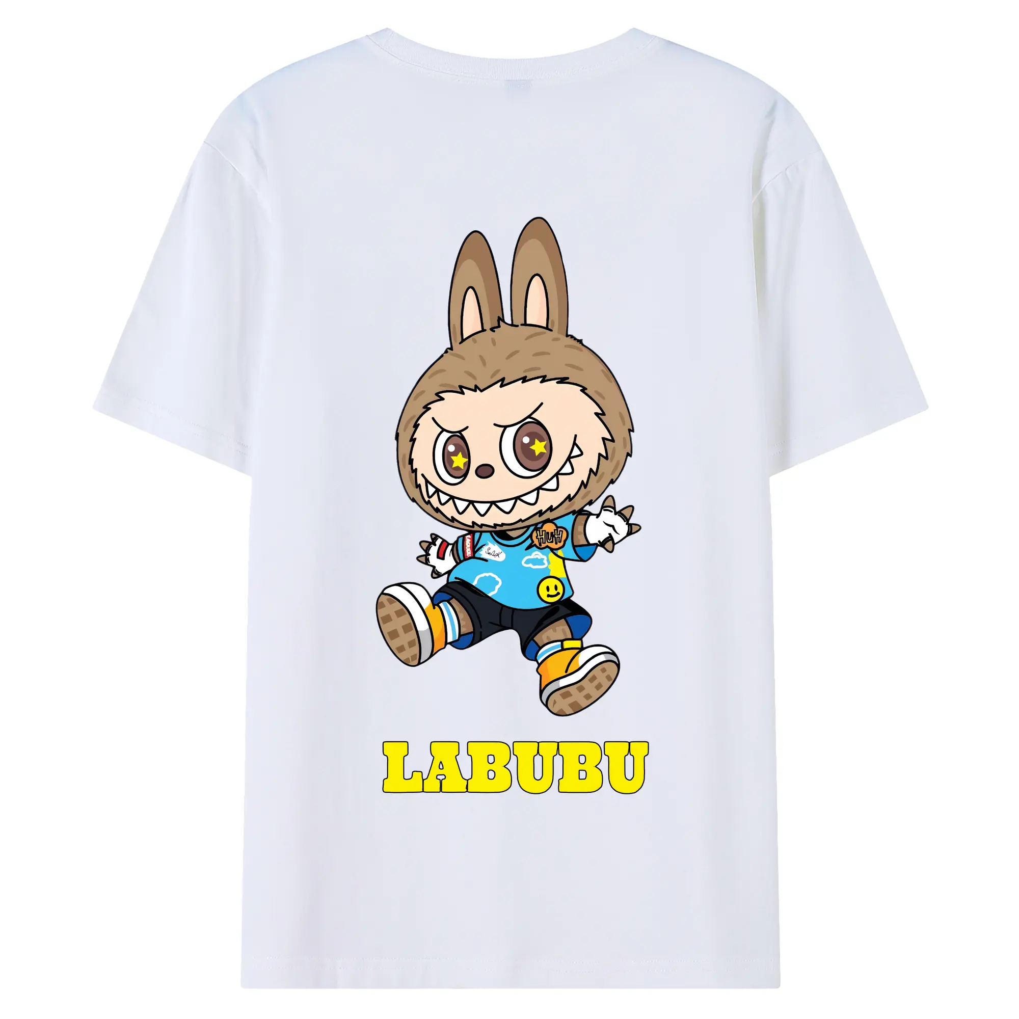 ラブブ グッズ モココ - 綿100％ 半袖Tシャツ ・ バックプリント ・ 快適 通気性 ・ 日常使い 散歩 スポーツ用