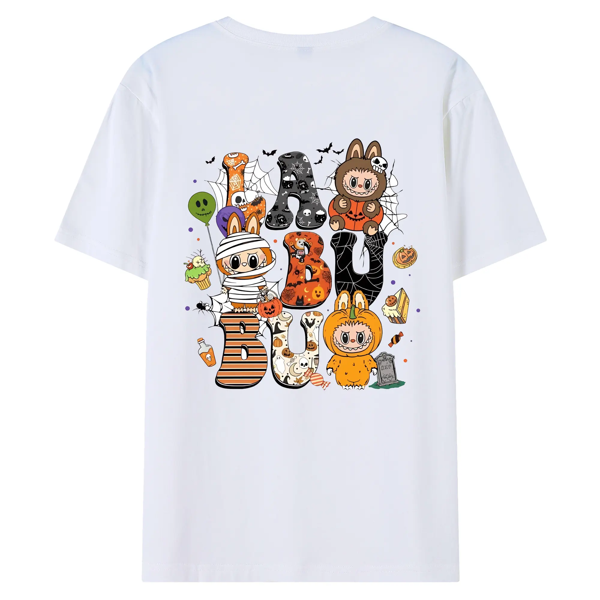 ラブブ グッズ モココ - 綿100％ 半袖Tシャツ ・ バックプリント ・ 快適 通気性 ・ 日常使い 散歩 スポーツ用