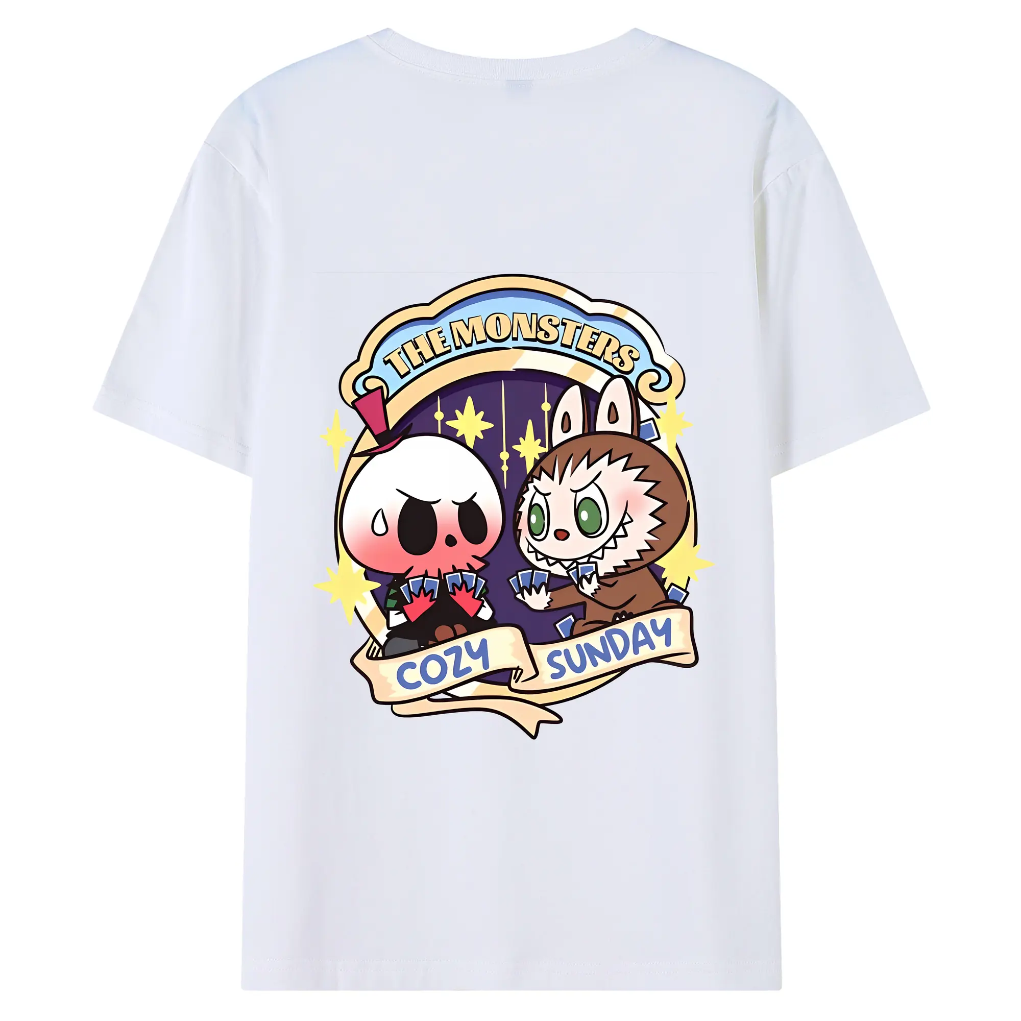 ラブブ グッズ モココ - 綿100％ 半袖Tシャツ ・ バックプリント ・ 快適 通気性 ・ 日常使い 散歩 スポーツ用