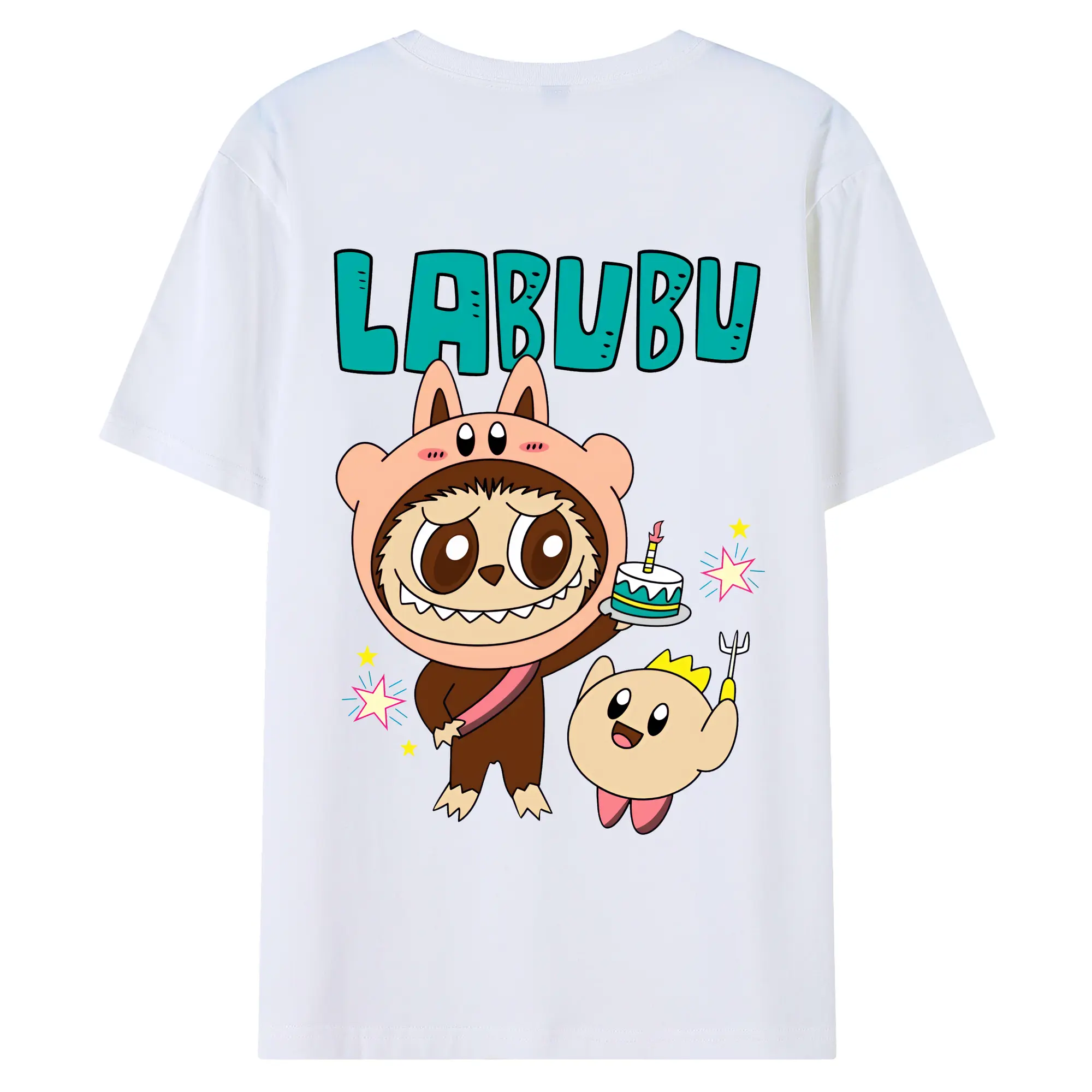 ラブブ グッズ モココ - 綿100％ 半袖Tシャツ ・ バックプリント ・ 快適 通気性 ・ 日常使い 散歩 スポーツ用