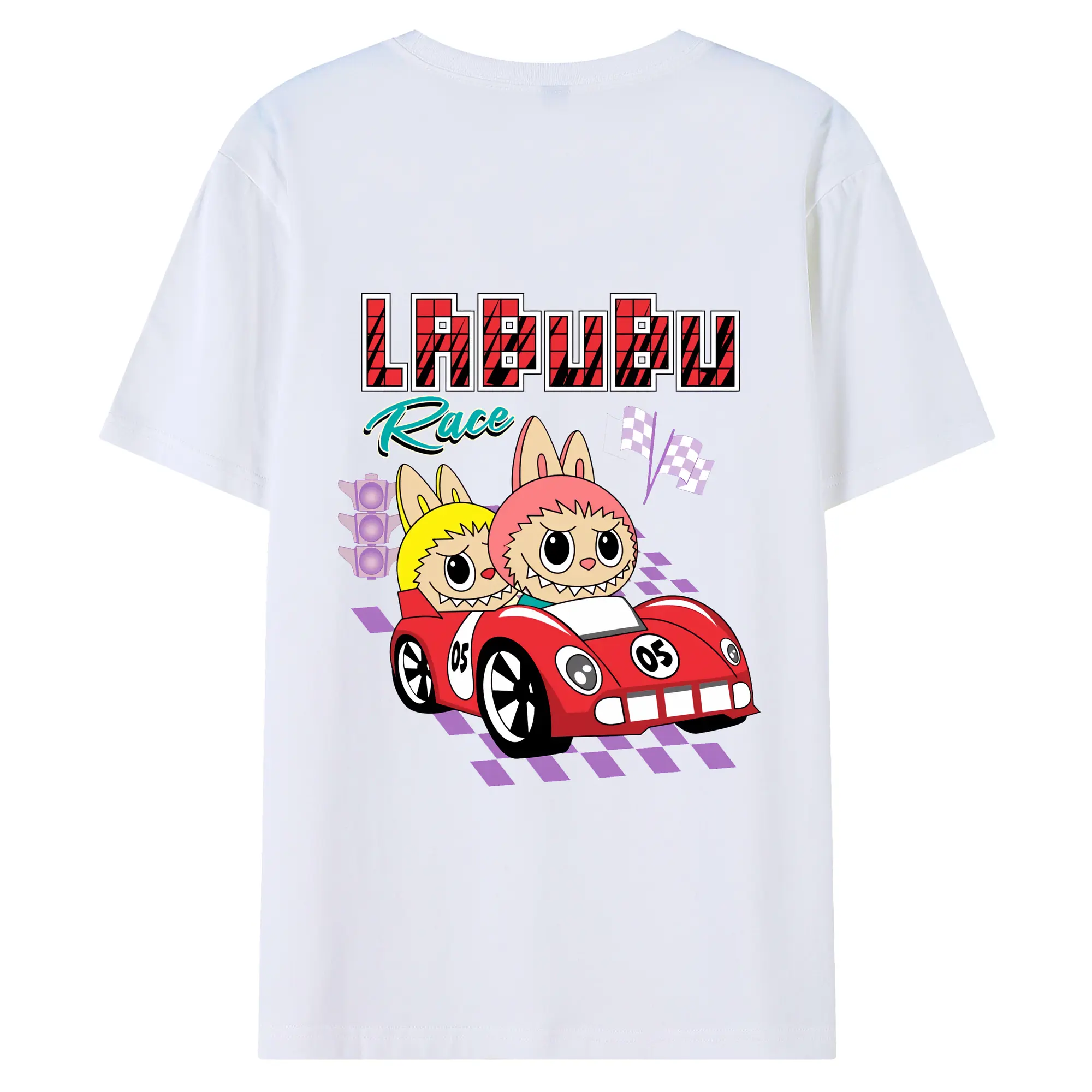 ラブブ グッズ モココ - 綿100％ 半袖Tシャツ ・ バックプリント ・ 快適 通気性 ・ 日常使い 散歩 スポーツ用