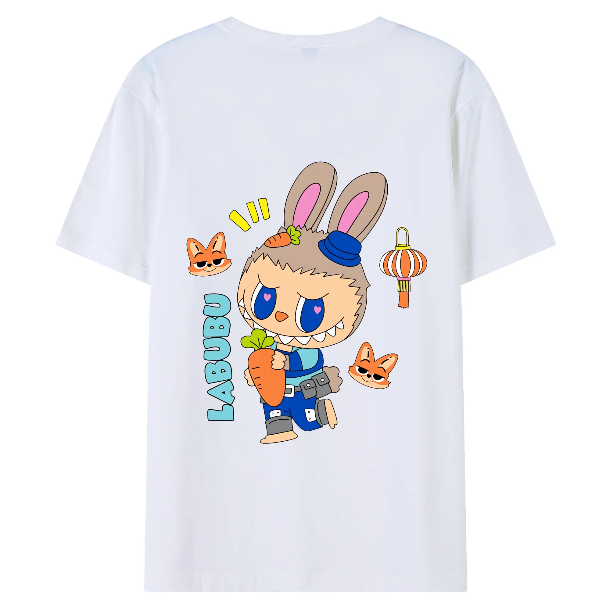 ラブブ グッズ モココ - 綿100％ 半袖Tシャツ ・ バックプリント ・ 快適 通気性 ・ 日常使い 散歩 スポーツ用