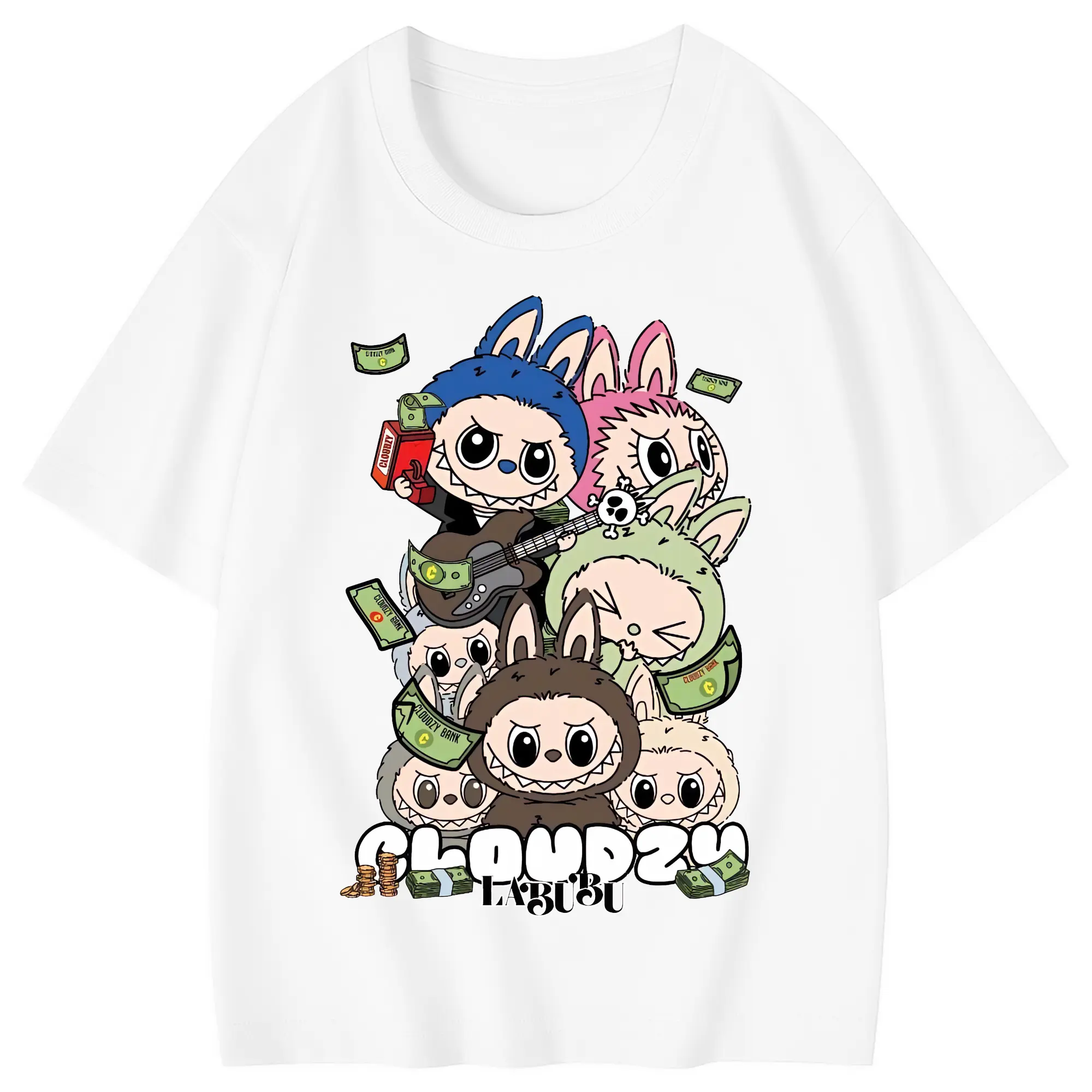 ラブブ グッズ モココ - 綿100％ キッズTシャツ ・ フロントプリント ・ 快適 通気性 ・ スポーツ カジュアル 散歩用