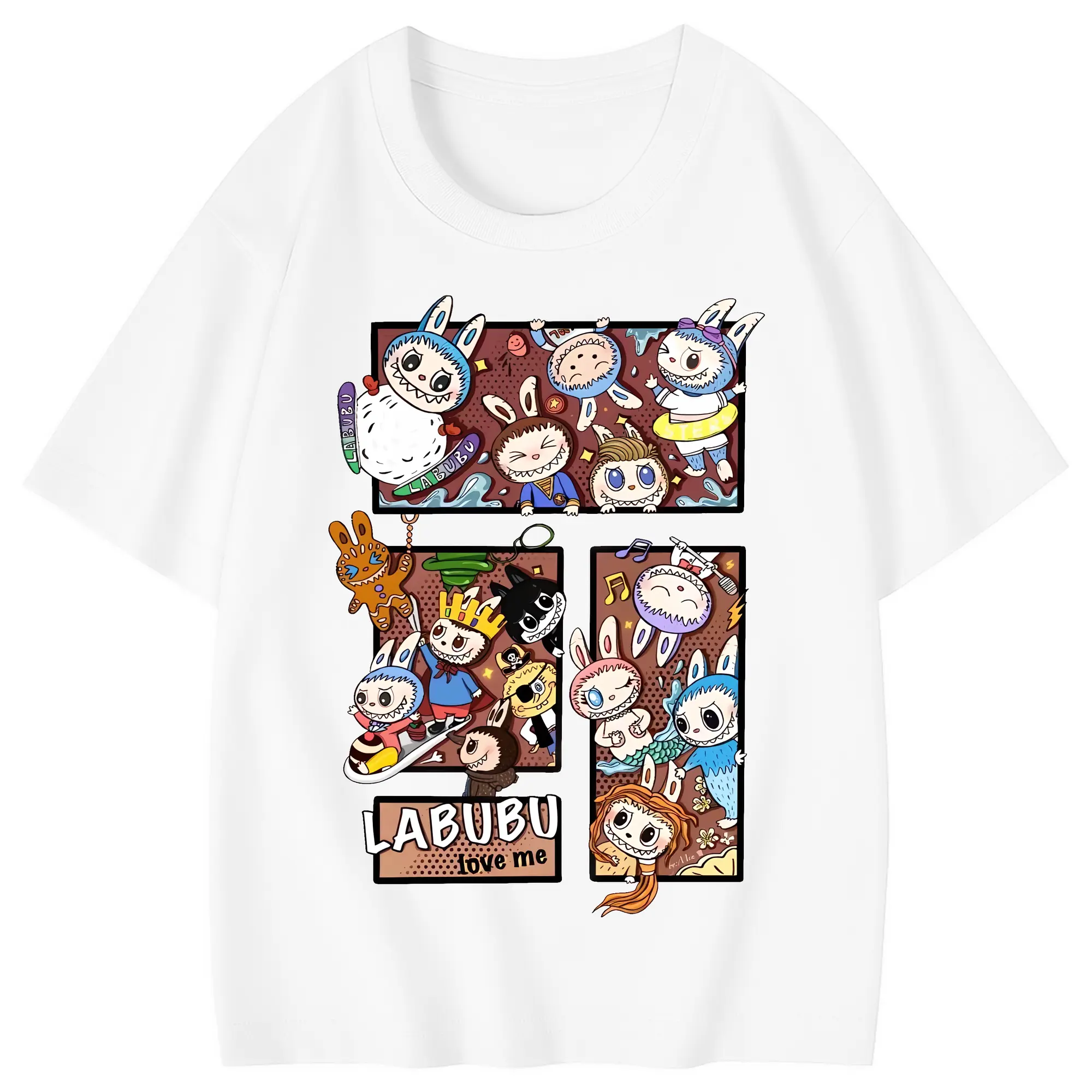 ラブブ グッズ モココ - 綿100％ キッズTシャツ ・ フロントプリント ・ 快適 通気性 ・ スポーツ カジュアル 散歩用