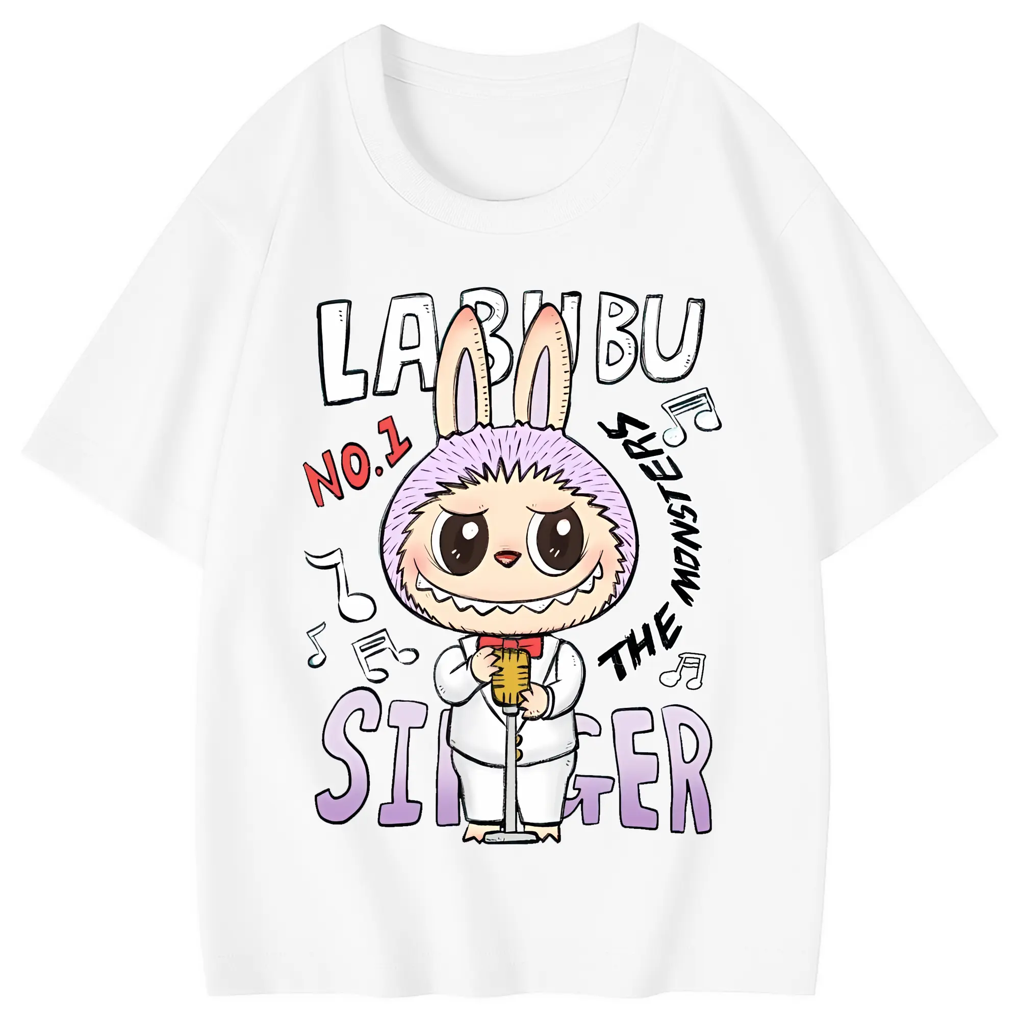 ラブブ グッズ モココ - 綿100％ キッズTシャツ ・ フロントプリント ・ 快適 通気性 ・ スポーツ カジュアル 散歩用
