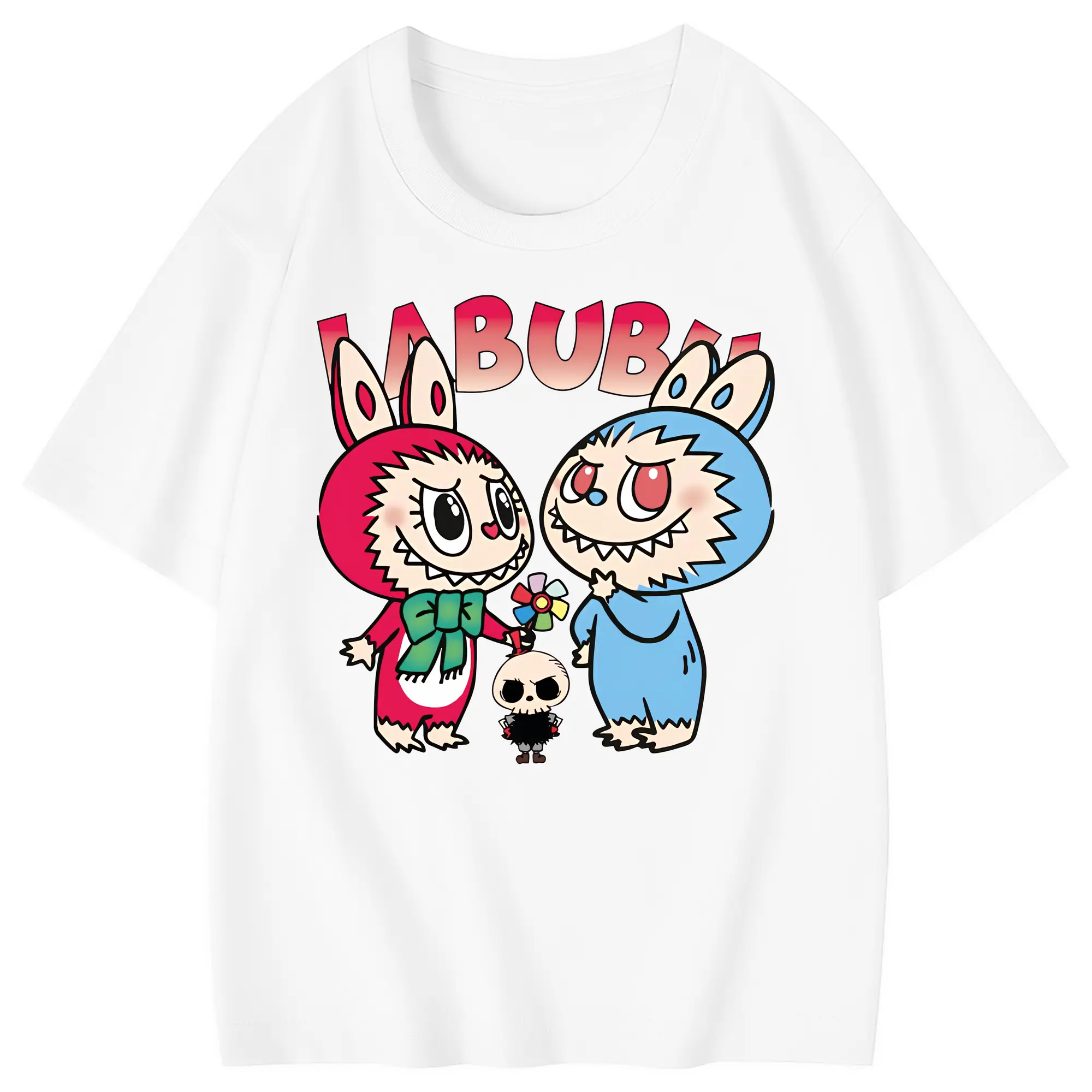 ラブブ グッズ モココ - 綿100％ キッズTシャツ ・ フロントプリント ・ 快適 通気性 ・ スポーツ カジュアル 散歩用