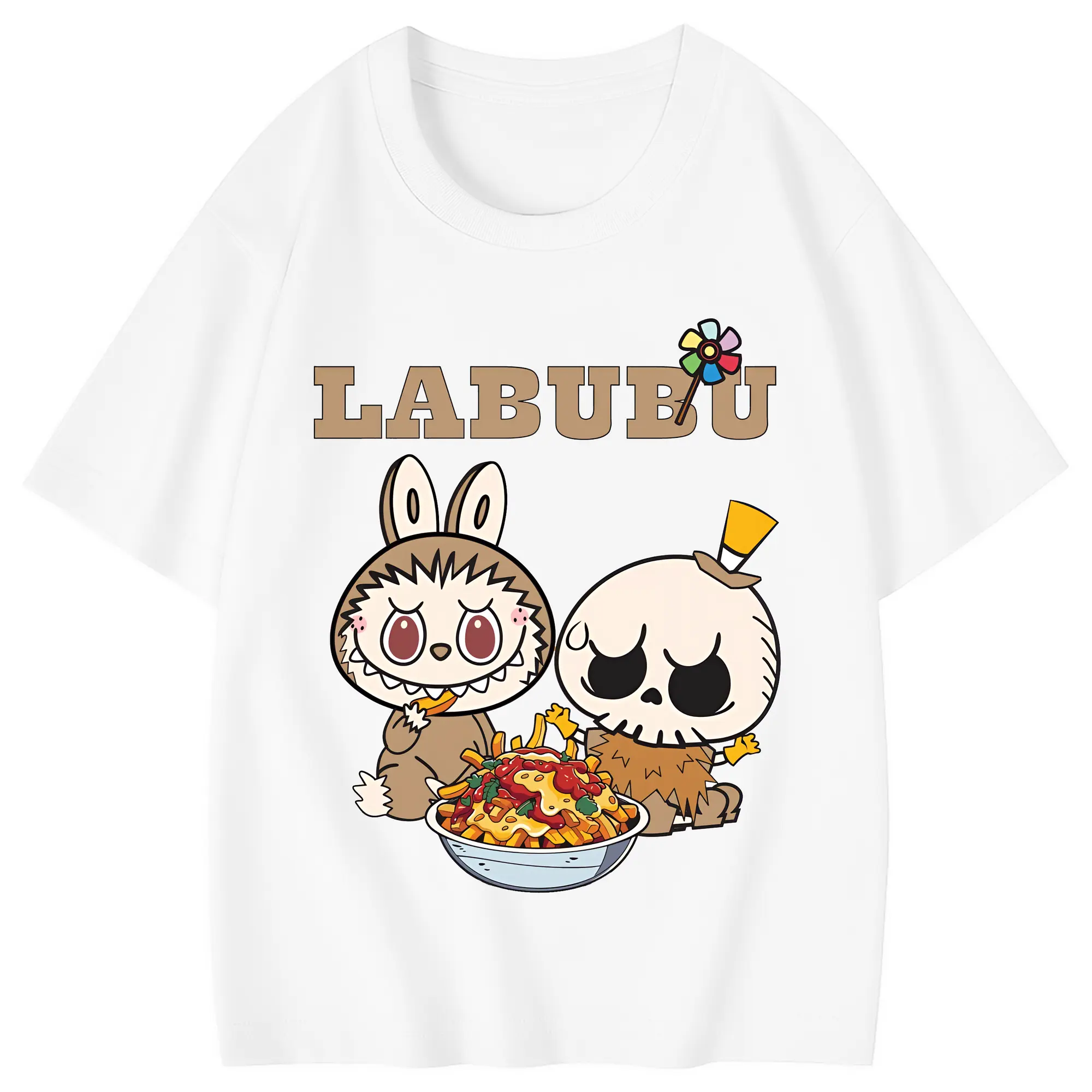 ラブブ グッズ モココ - 綿100％ キッズTシャツ ・ フロントプリント ・ 快適 通気性 ・ スポーツ カジュアル 散歩用