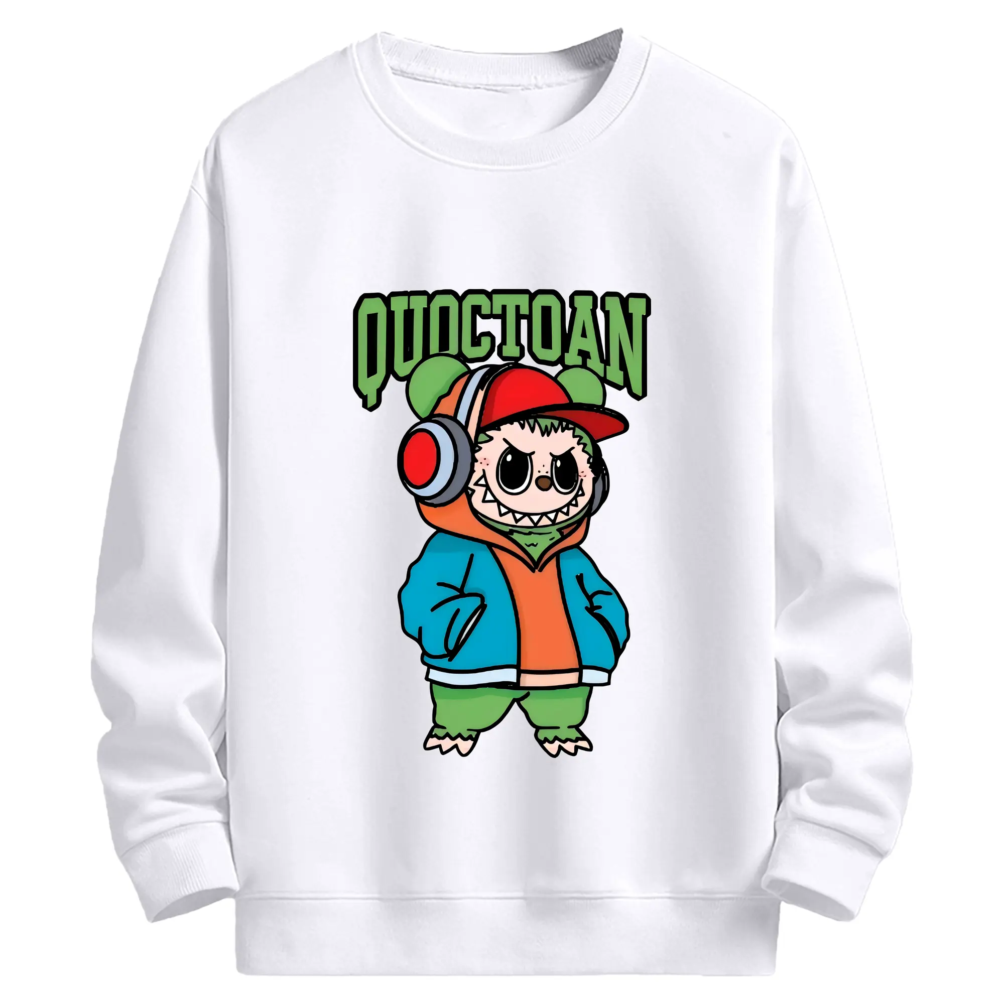 ラブブ グッズ モココ - 高品質 クルーネック スウェット ・ コットン59％ ポリエステル41％ ・ ユニセックス 長袖 トレーナー ・ カジュアル デイリー スポーツ 散歩用