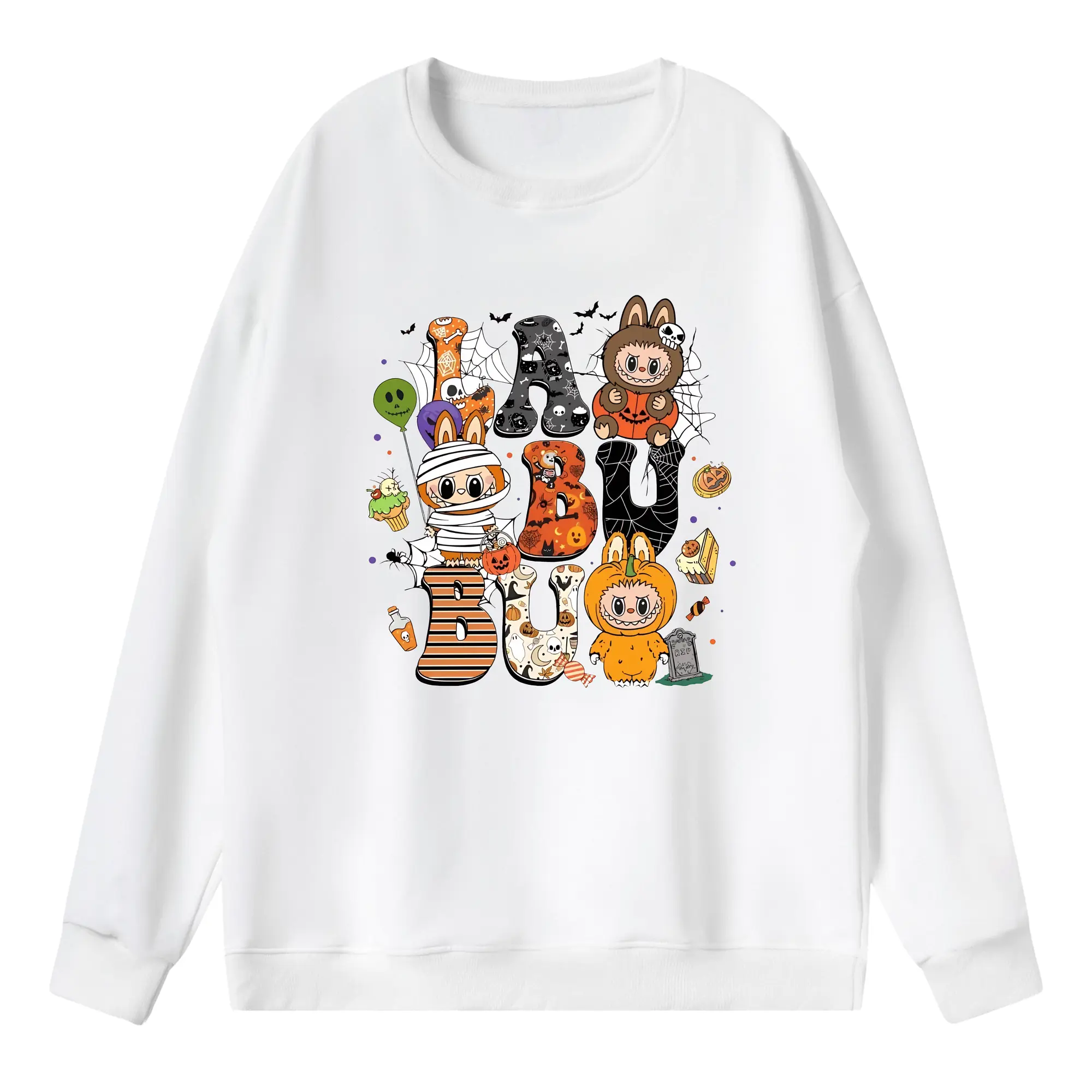 ラブブ グッズ モココ - 薄手 クルーネック スウェット 裏毛260g · ポリエステル 春秋向け カジュアル 男女兼用 · トレーナー デイリー スポーツ 散歩に最適