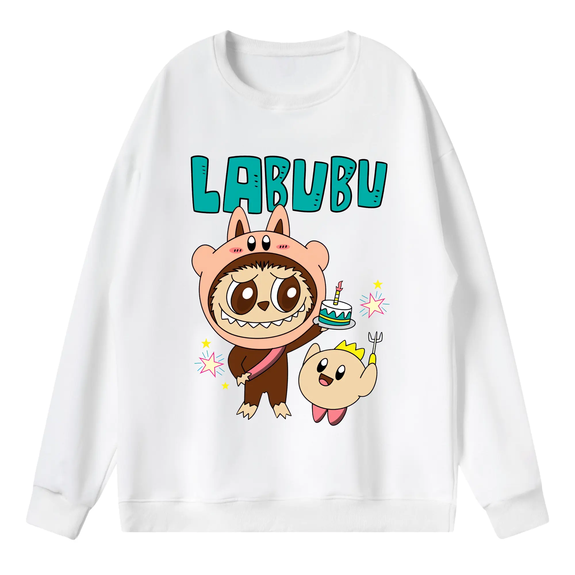 ラブブ グッズ モココ - 薄手 クルーネック スウェット 裏毛260g · ポリエステル 春秋向け カジュアル 男女兼用 · トレーナー デイリー スポーツ 散歩に最適