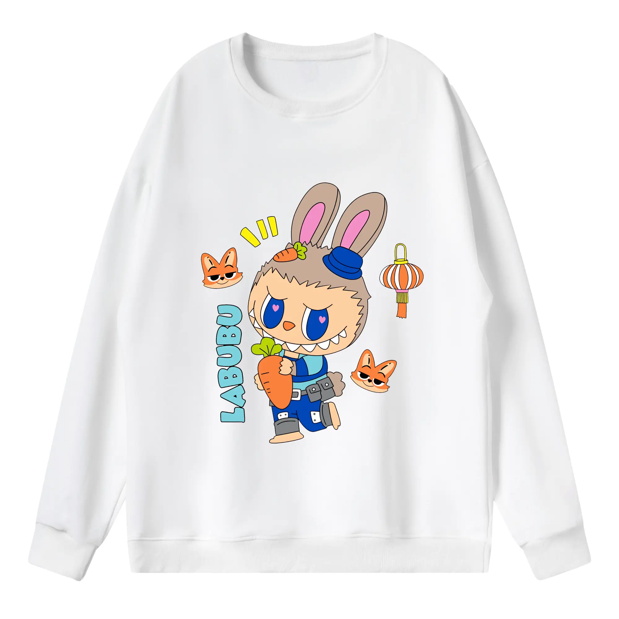 ラブブ グッズ モココ - 薄手 クルーネック スウェット 裏毛260g · ポリエステル 春秋向け カジュアル 男女兼用 · トレーナー デイリー スポーツ 散歩に最適